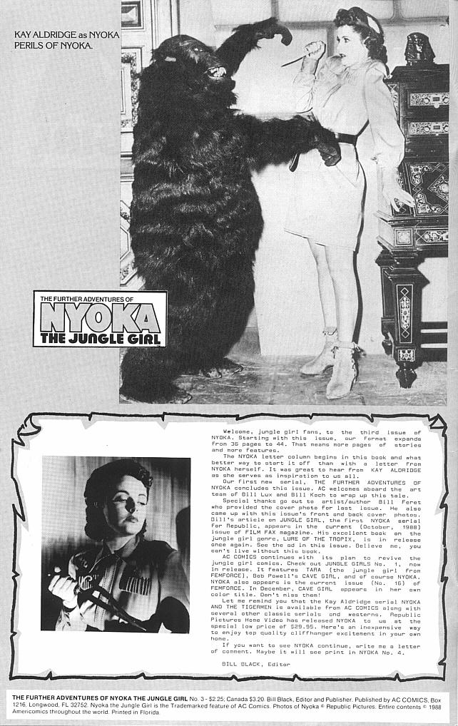 Read online The Further Adventures of Nyoka the Jungle Girl comic -  Issue #3 - 2