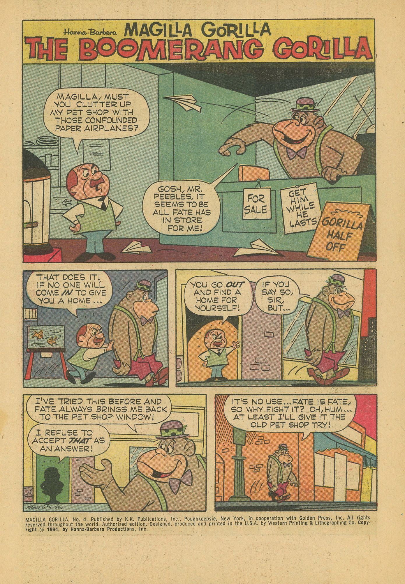 Read online Magilla Gorilla (1964) comic -  Issue #4 - 3