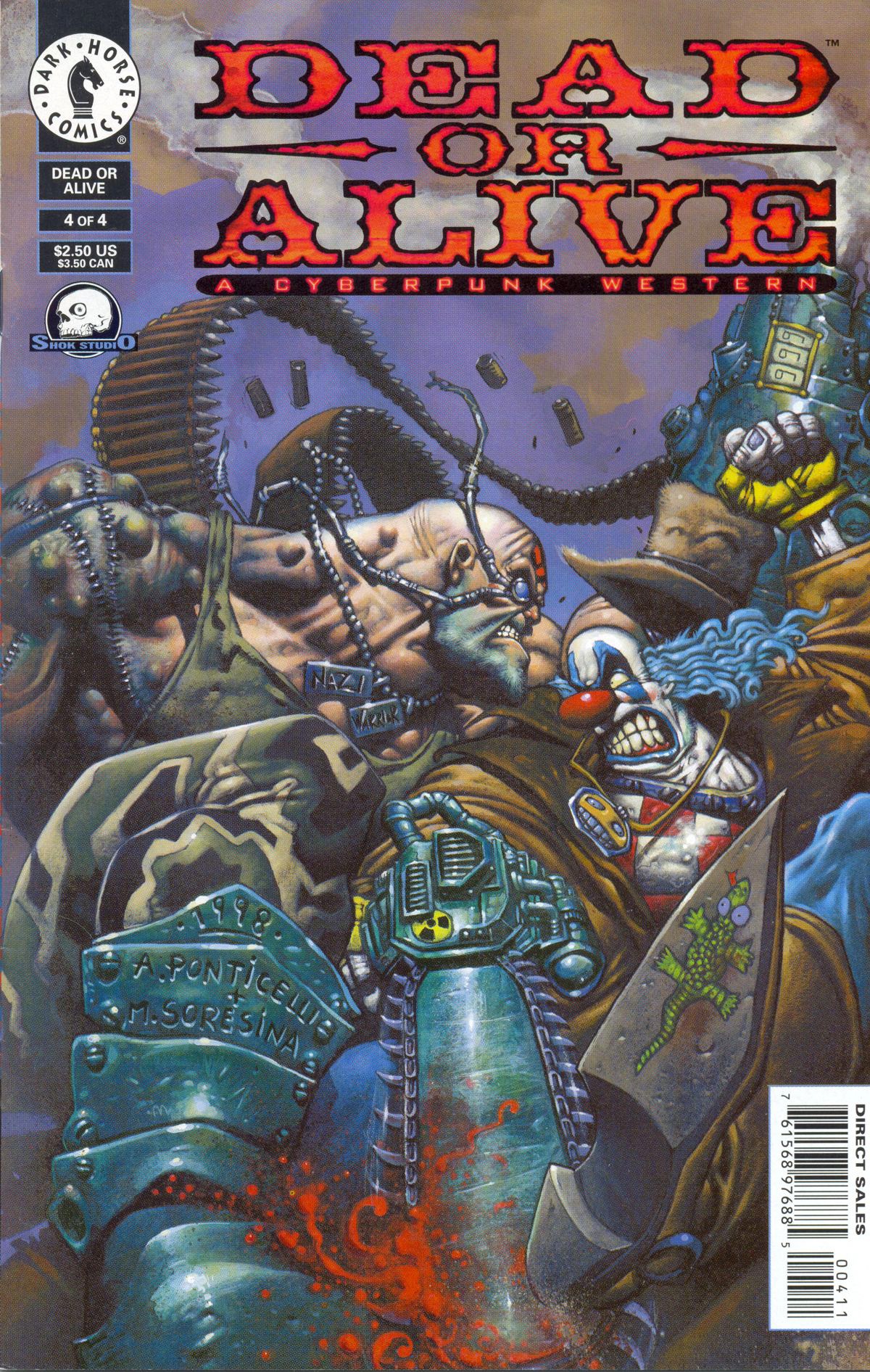 Read online Dead or Alive -- A Cyberpunk Western comic -  Issue #4 - 1
