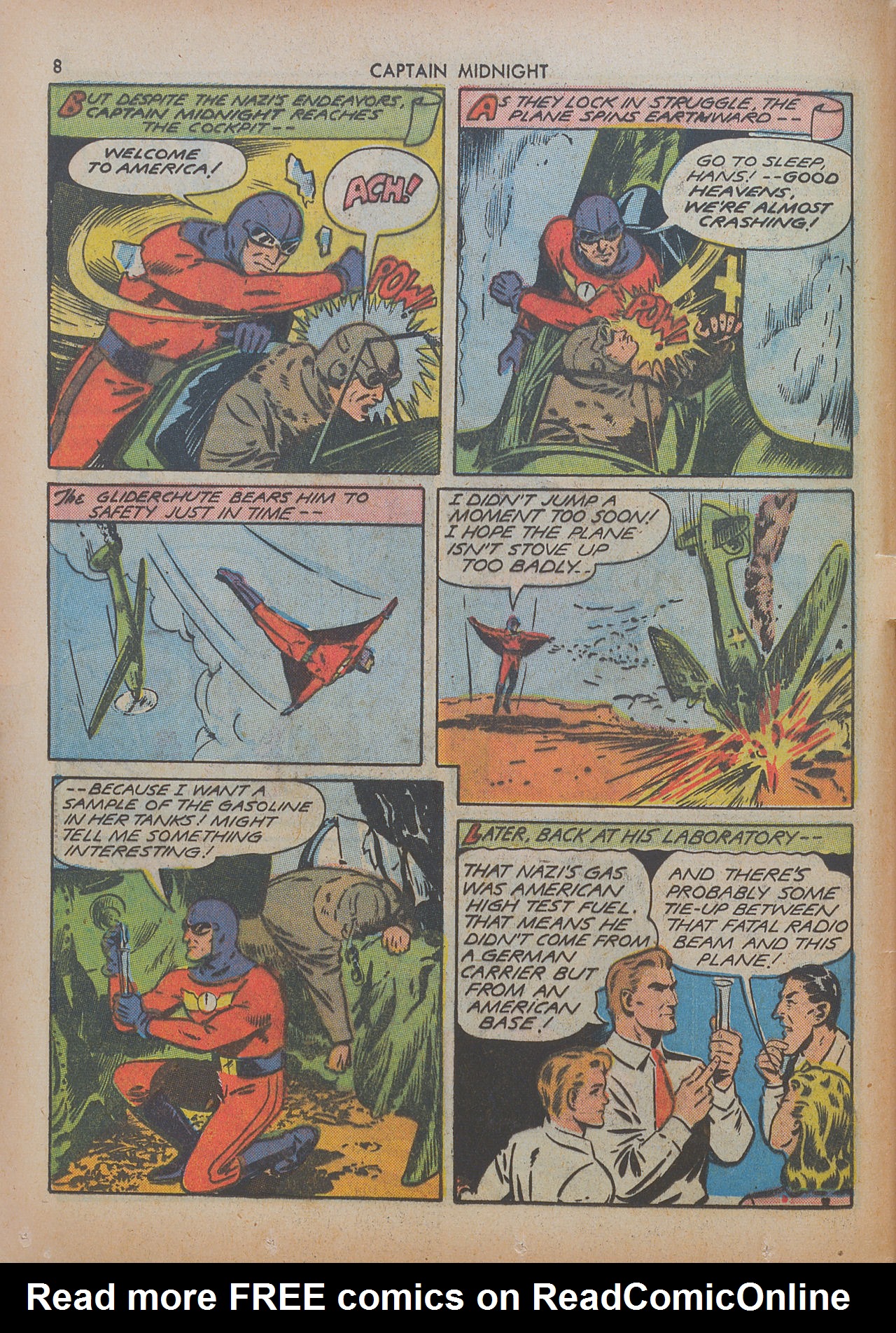 Read online Captain Midnight (1942) comic -  Issue #8 - 8