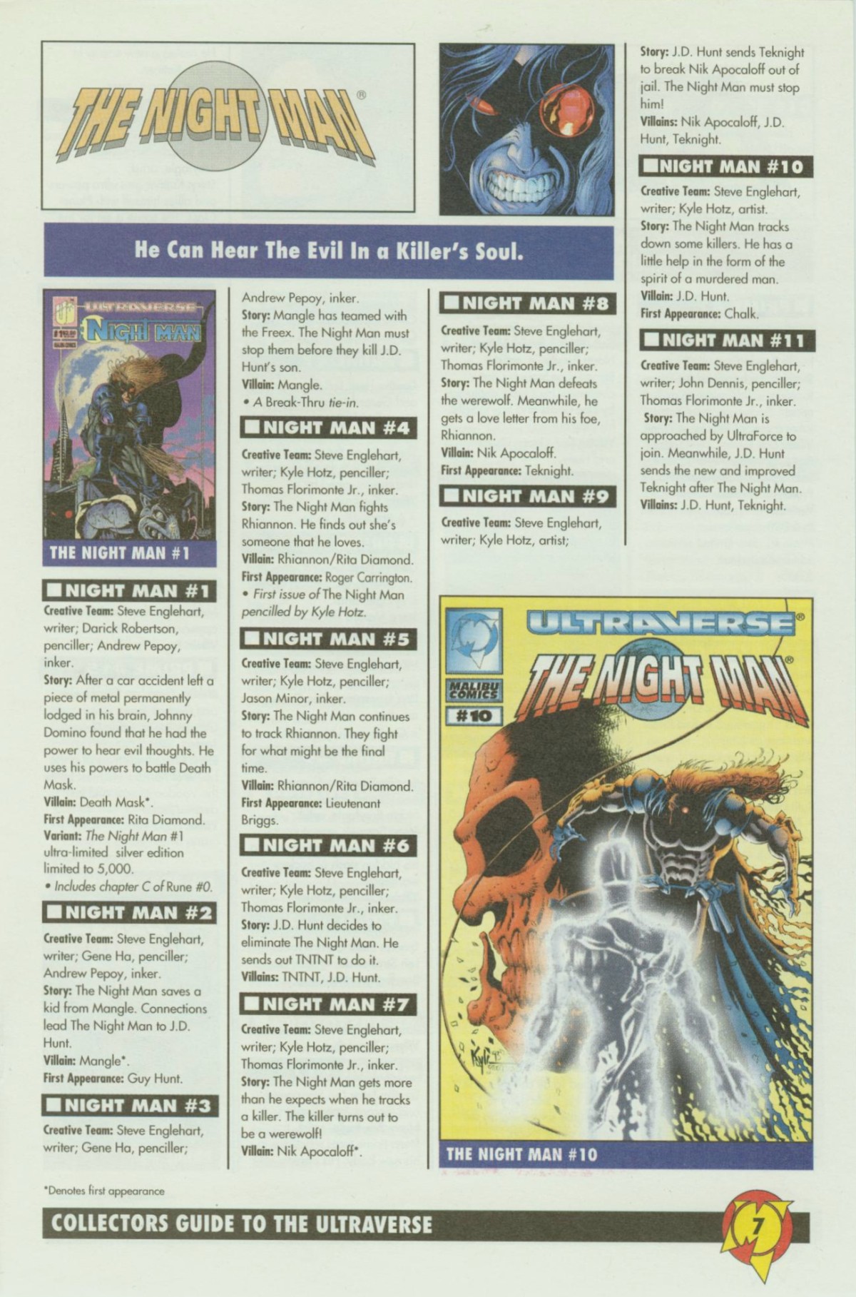 Read online Collectors Guide to the Ultraverse comic -  Issue # Full - 7