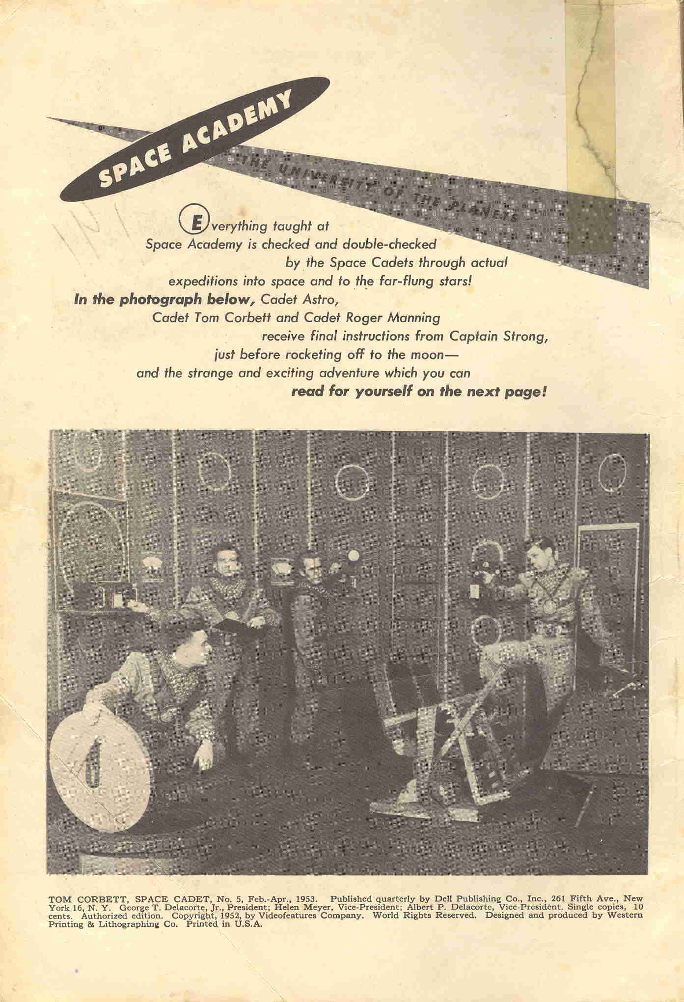 Read online Tom Corbett, Space Cadet comic -  Issue #5 - 2