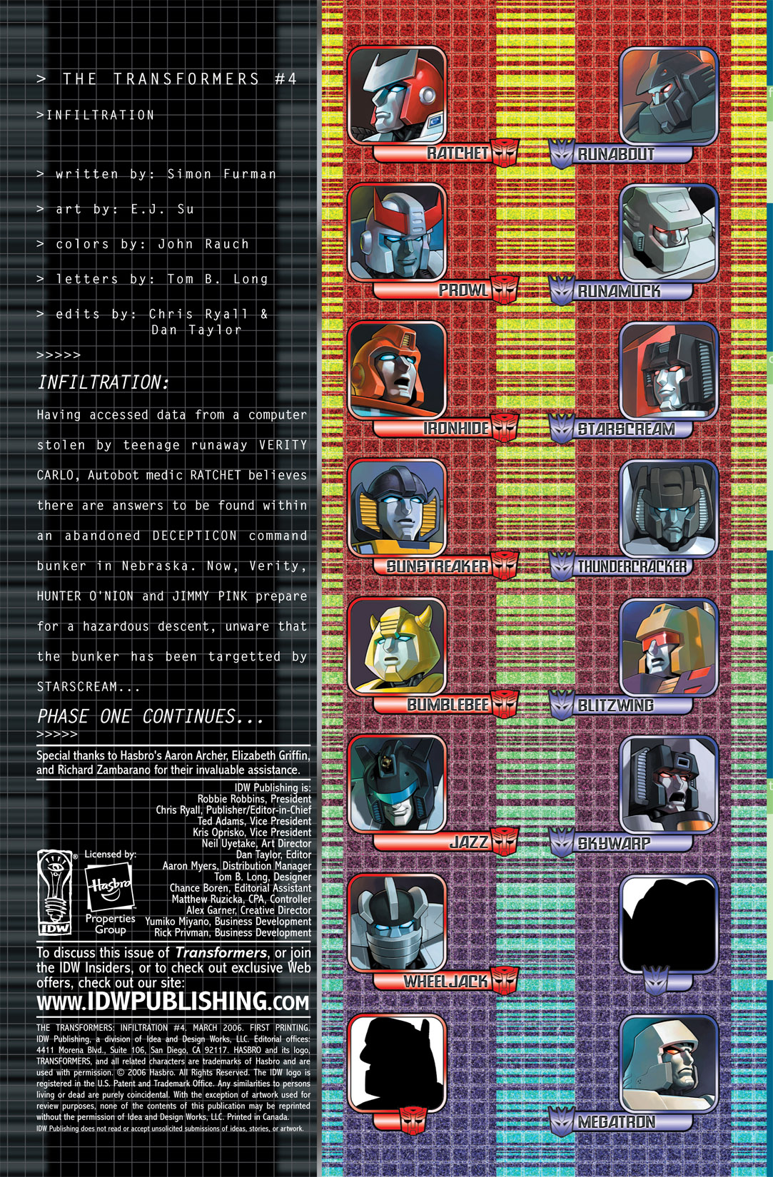 Read online The Transformers: Infiltration comic -  Issue #4 - 4