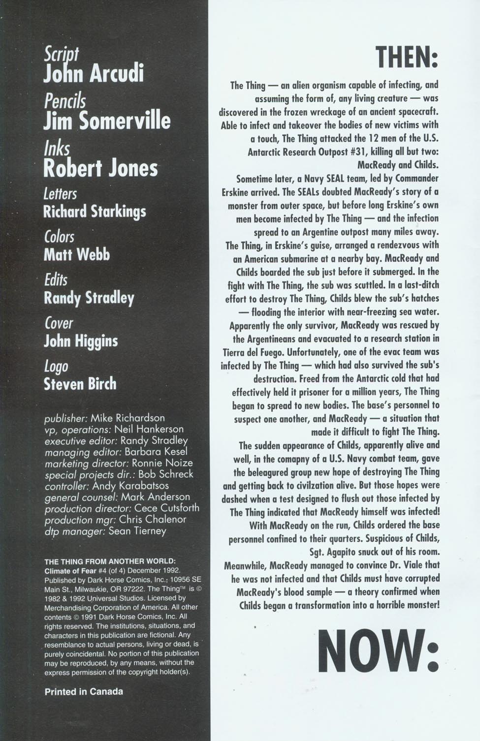 Read online The Thing From Another World: Climate of Fear comic -  Issue #4 - 2