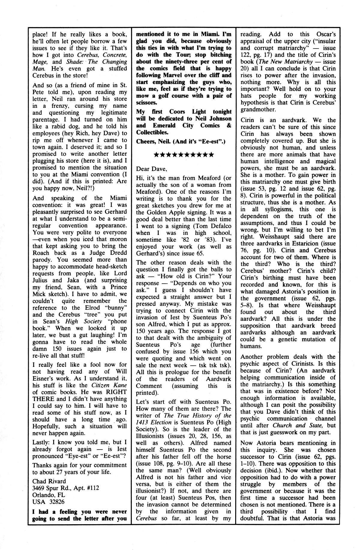 Read online Cerebus comic -  Issue #159 - 24