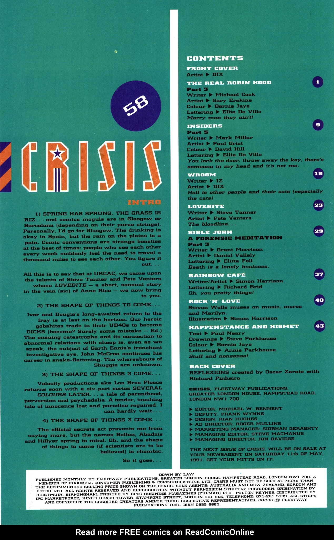 Read online Crisis comic -  Issue #58 - 2