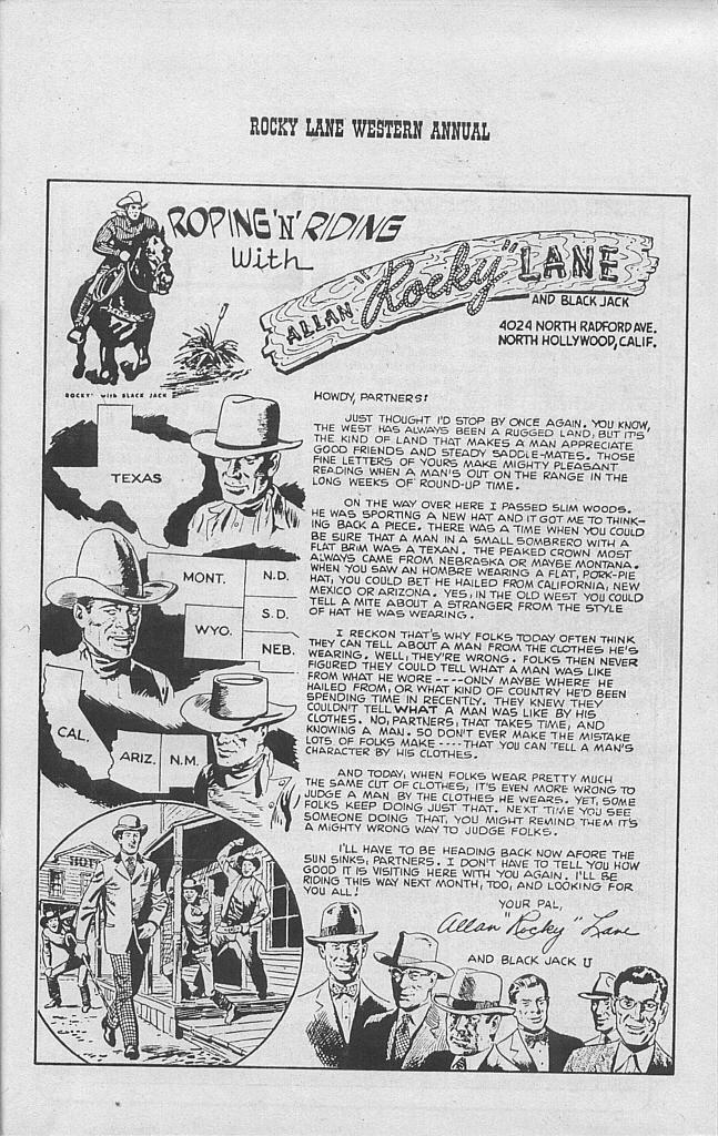 Read online Rocky Lane Western Annual comic -  Issue # Full - 30