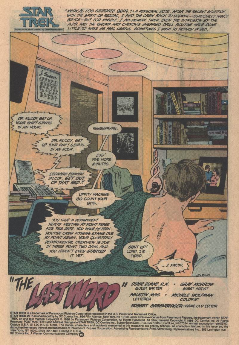 Read online Star Trek (1984) comic -  Issue #28 - 2