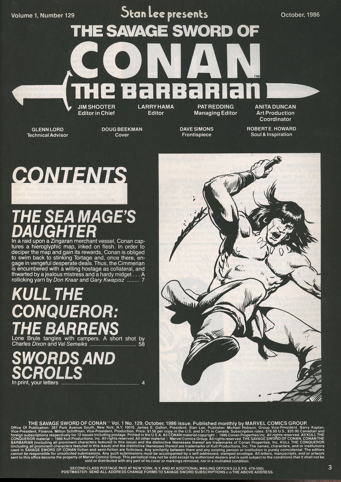 Read online The Savage Sword Of Conan comic -  Issue #129 - 3