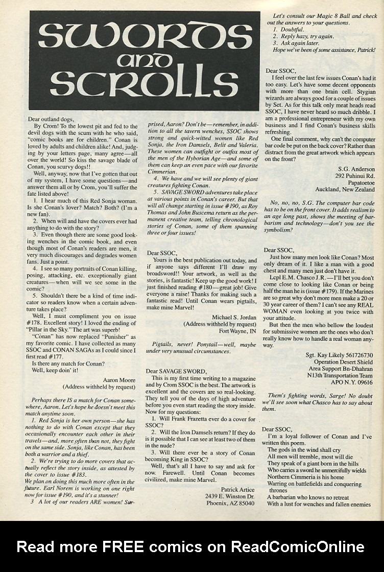 Read online The Savage Sword Of Conan comic -  Issue #184 - 64