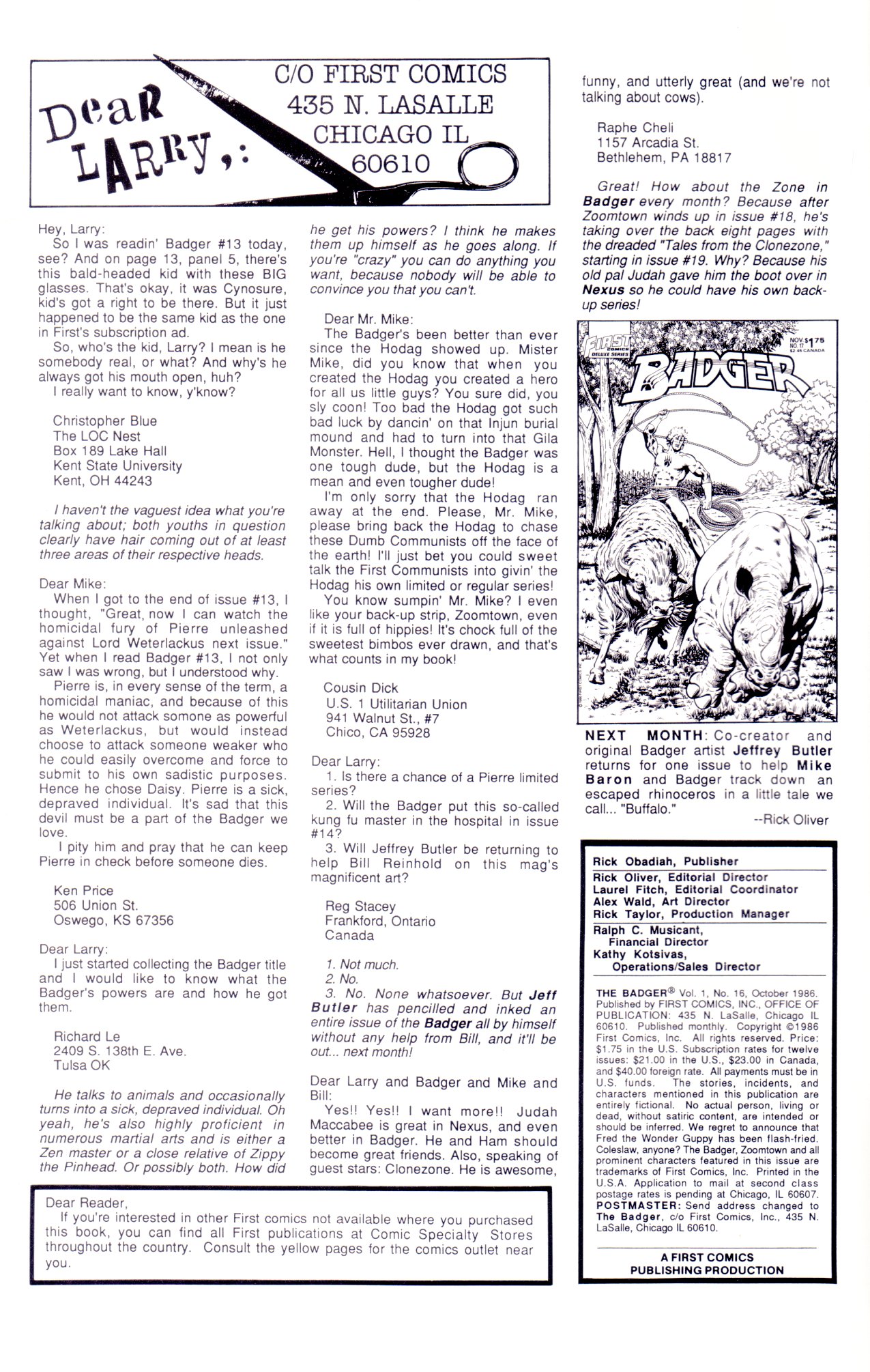 Read online The Badger comic -  Issue #16 - 2