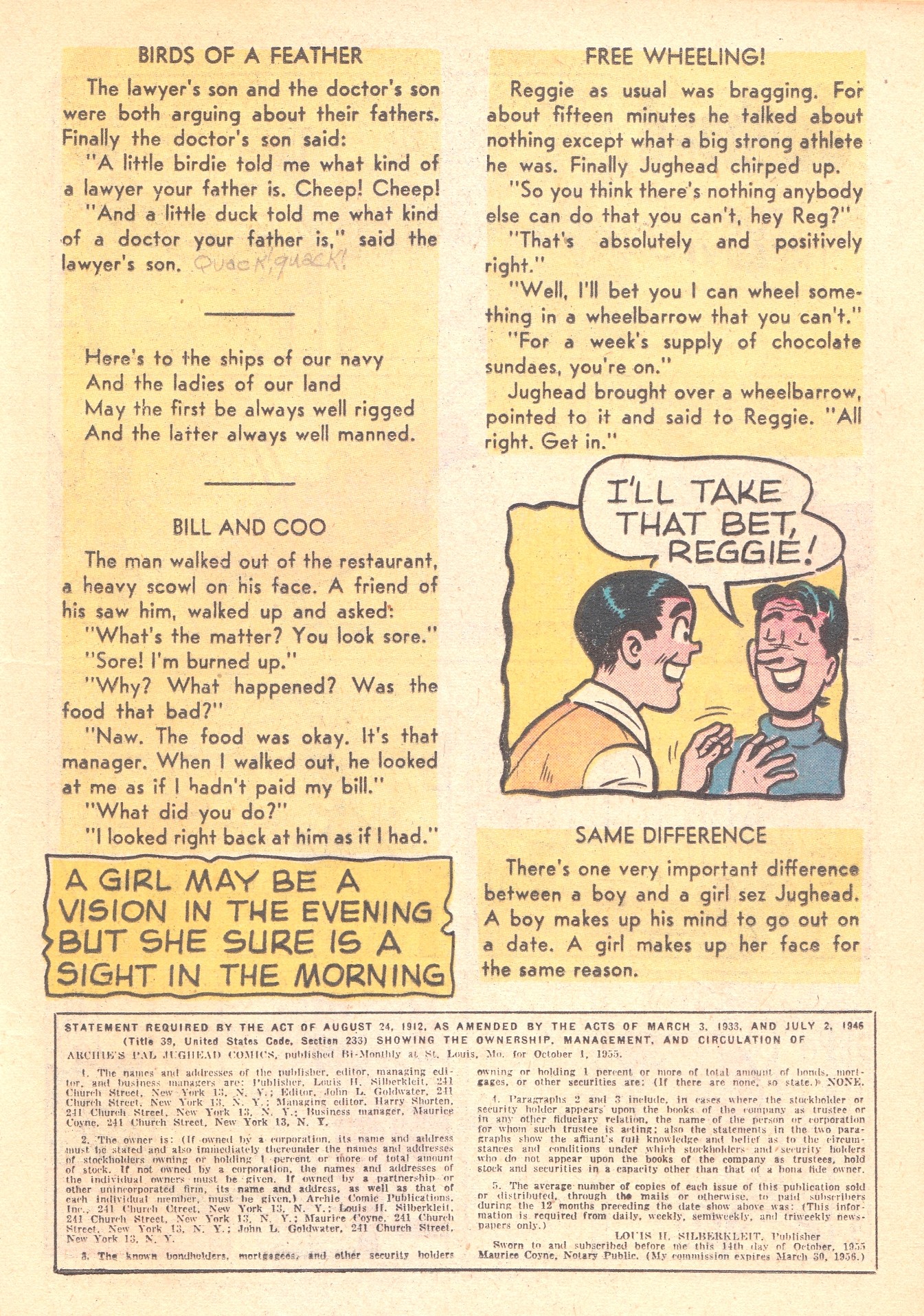 Read online Archie's Pal Jughead comic -  Issue #35 - 21