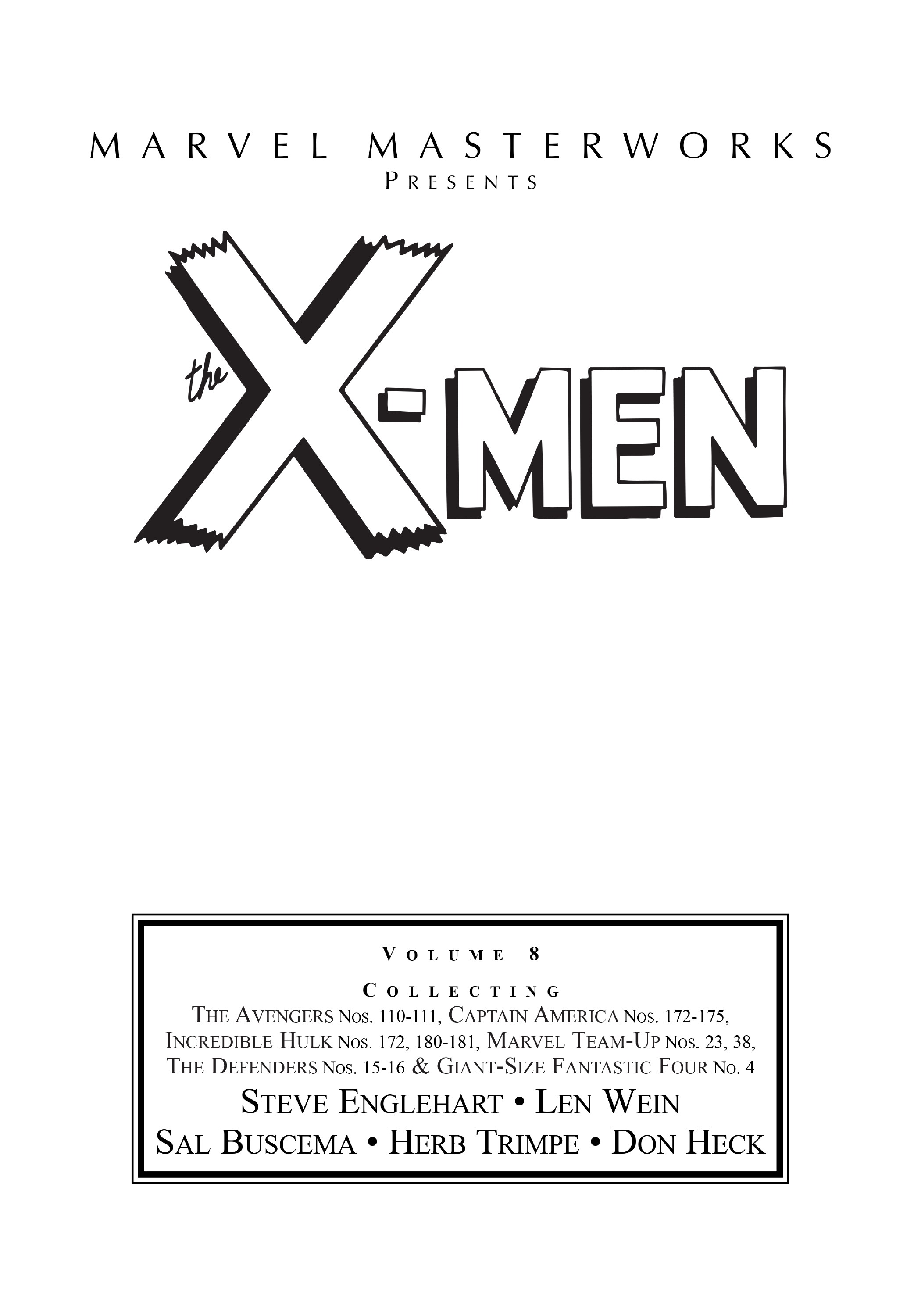 Read online Marvel Masterworks: The X-Men comic -  Issue # TPB 8 (Part 1) - 2