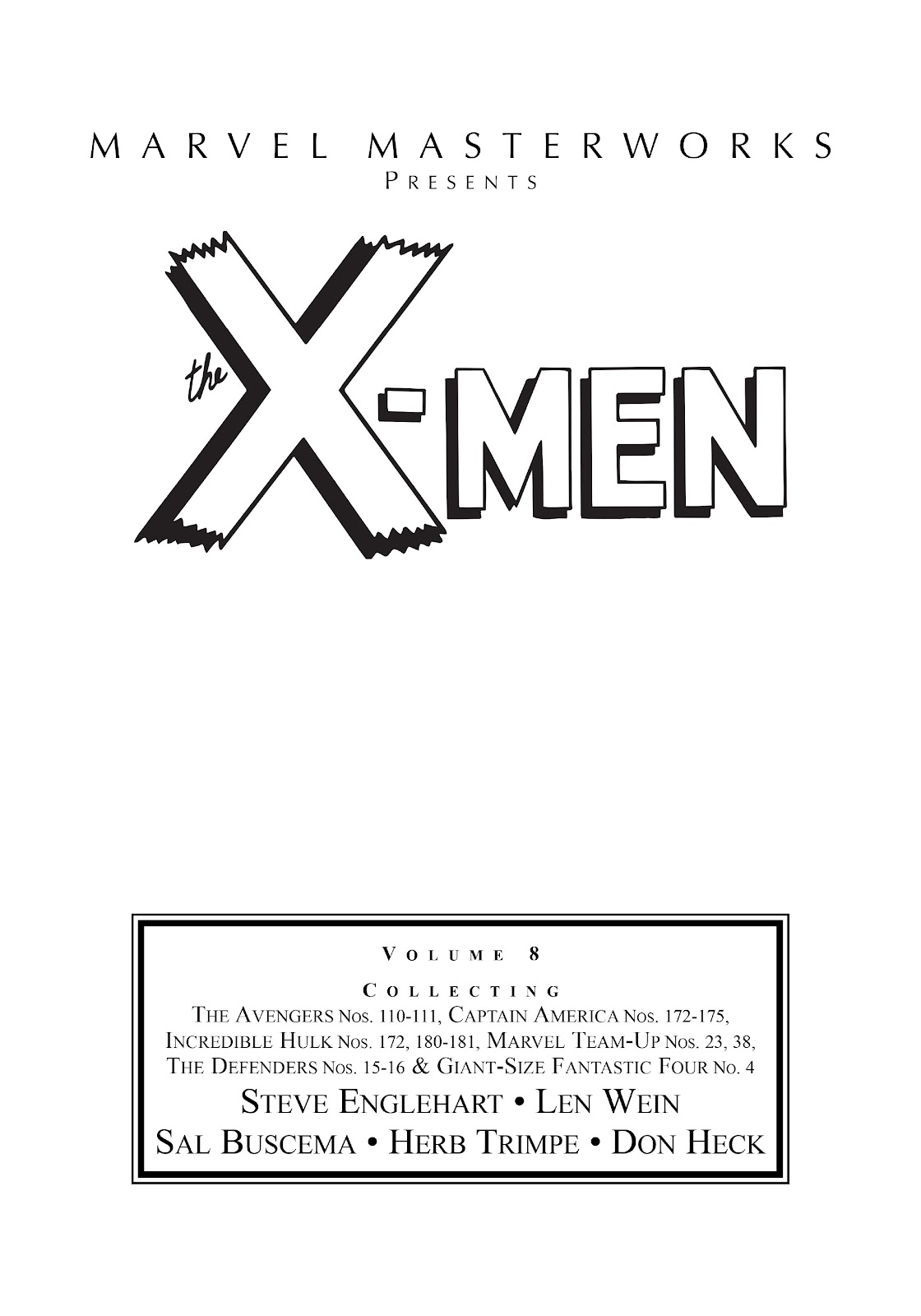 Marvel Masterworks: The X-Men issue TPB 8 (Part 1) - Page 2
