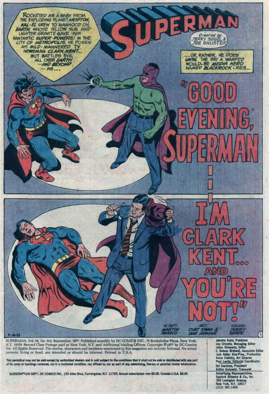 Read online Superman (1939) comic -  Issue #315 - 2