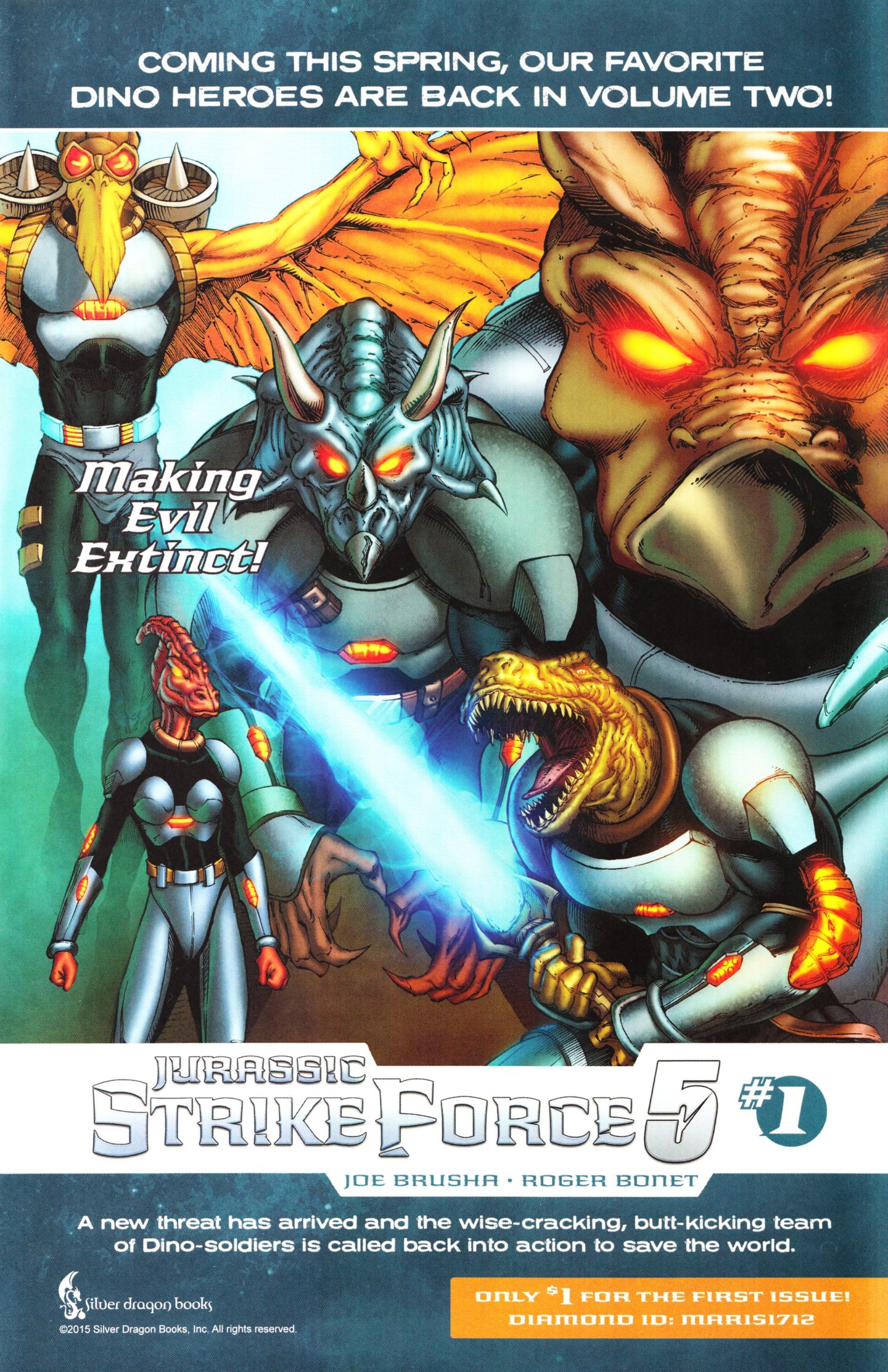 Read online Free Comic Book Day 2015 comic -  Issue # Jurassic Strike Force 5 - 15