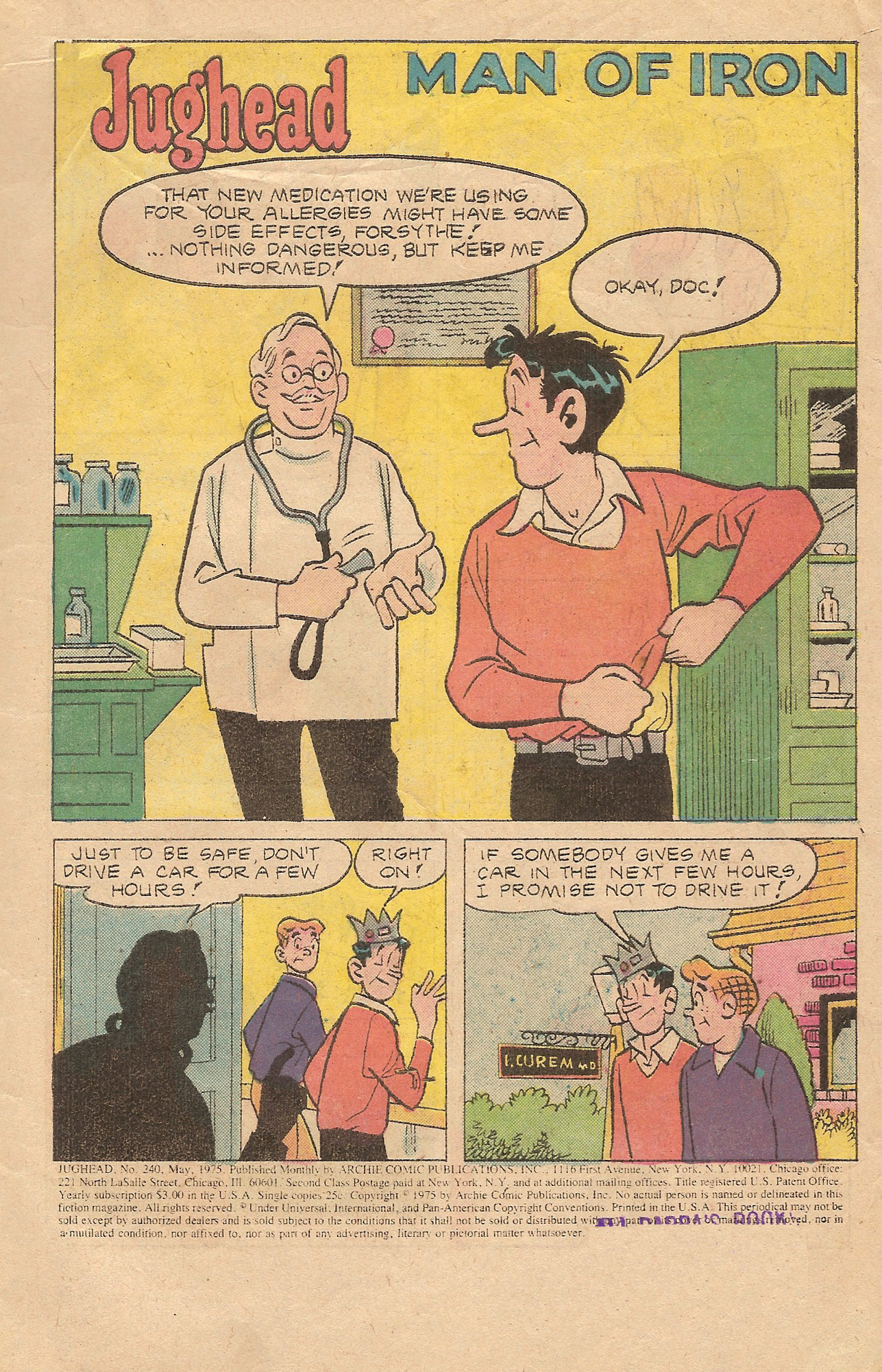 Read online Jughead (1965) comic -  Issue #240 - 3