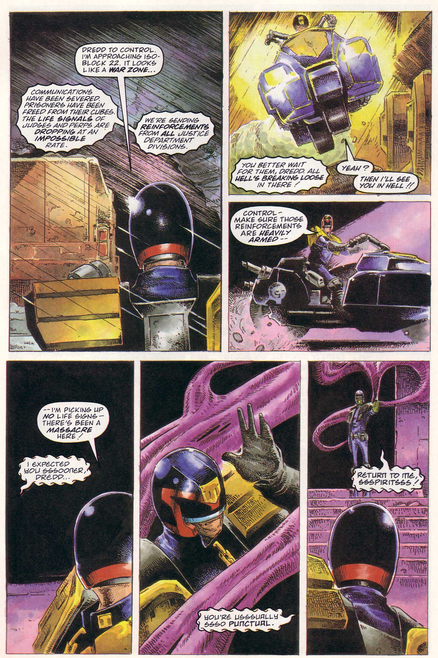 Read online Judge Dredd Lawman of the Future comic -  Issue #8 - 9