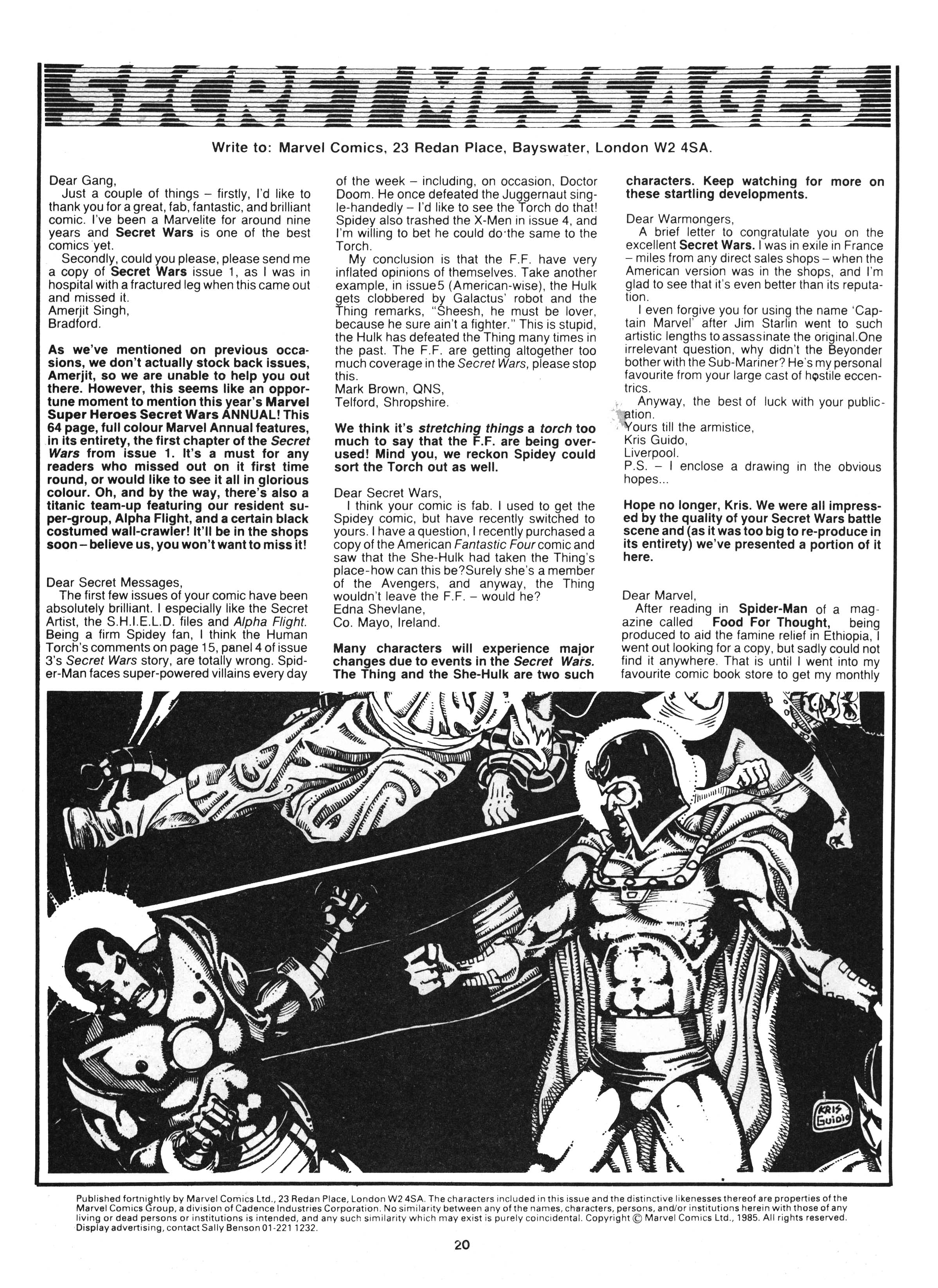 Read online Secret Wars (1985) comic -  Issue #9 - 20