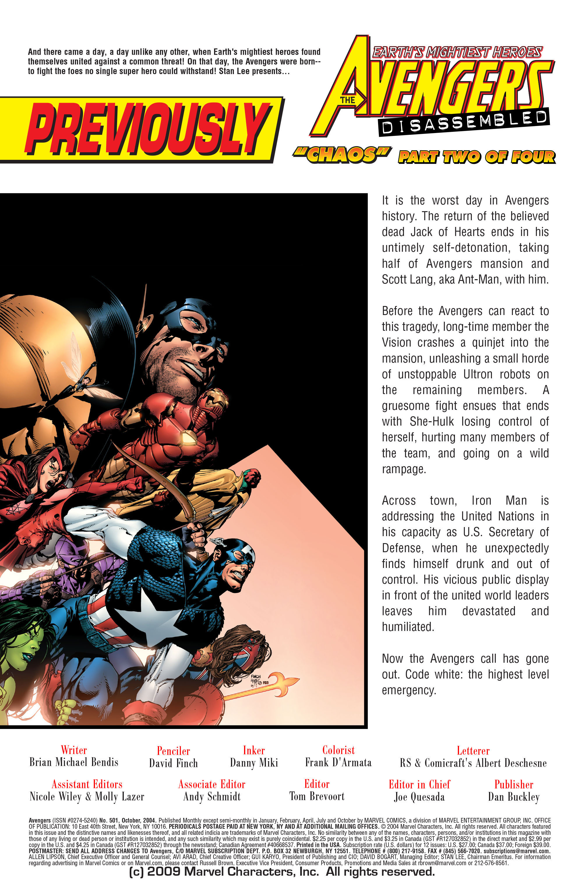 Read online Avengers (1998) comic -  Issue #501 - 2