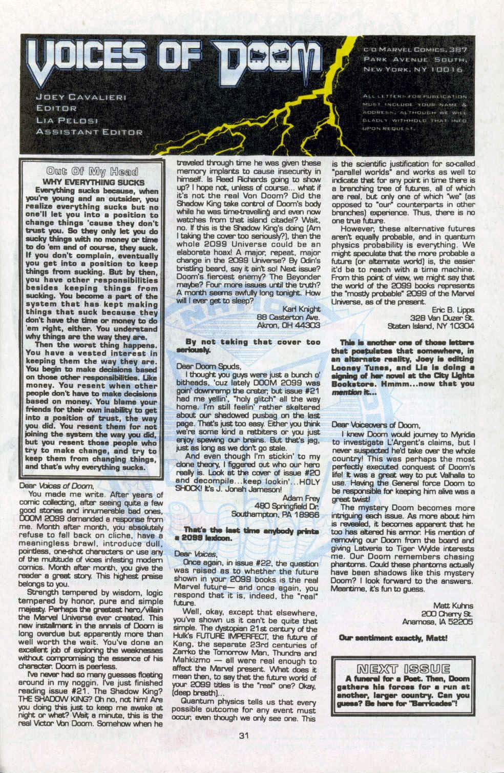Read online Doom 2099 comic -  Issue #26 - 25