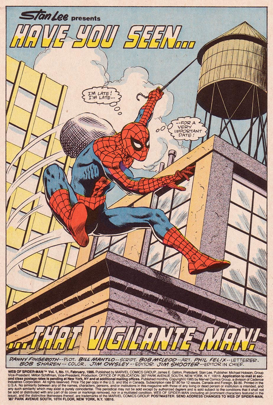 Read online Web of Spider-Man (1985) comic -  Issue #11 - 2