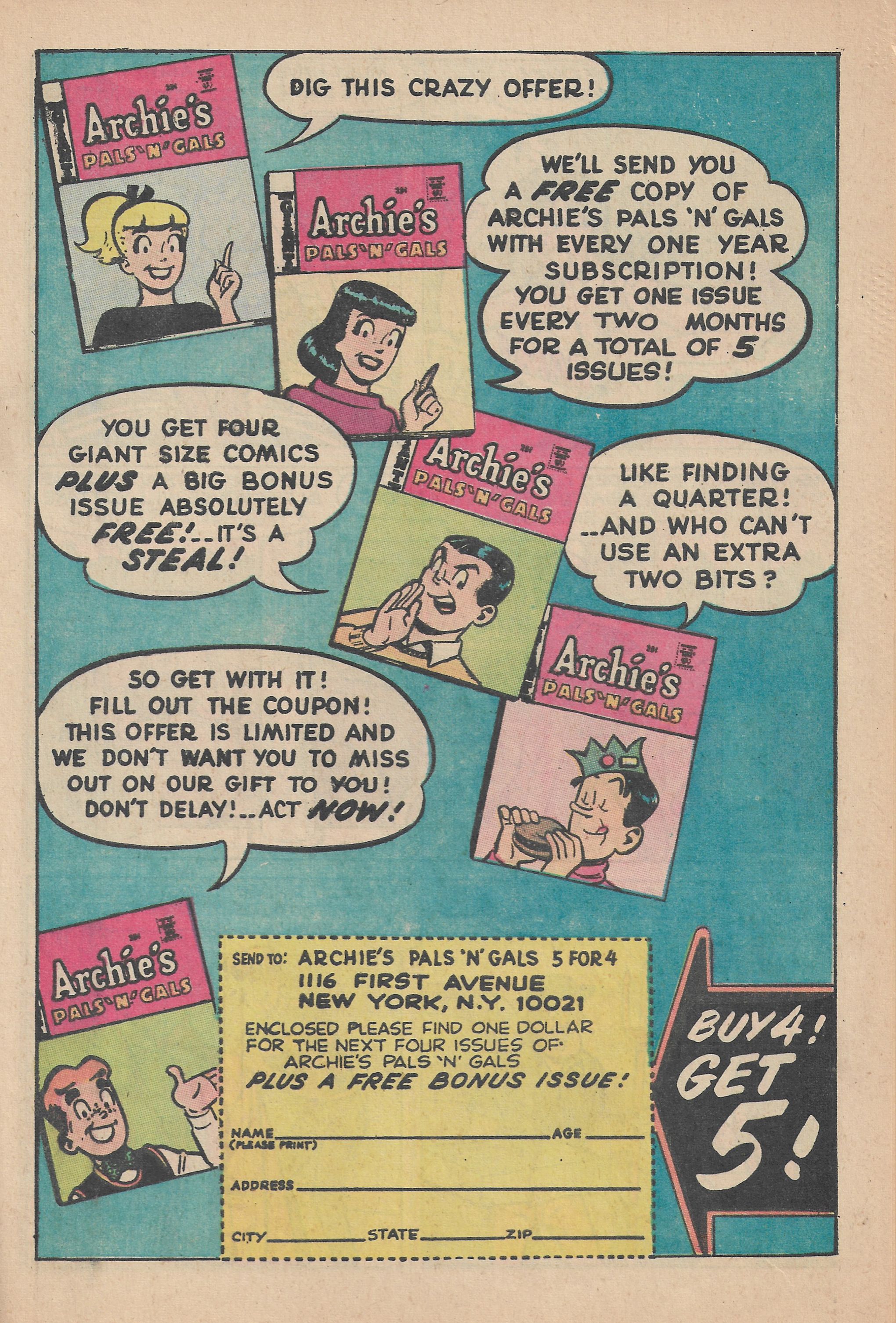 Read online Archie's Pals 'N' Gals (1952) comic -  Issue #54 - 55