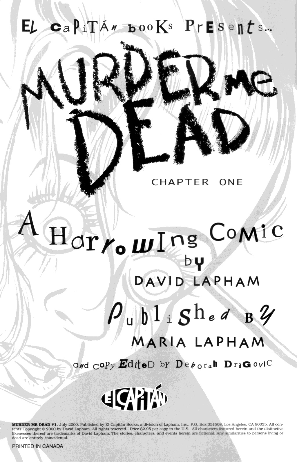 Read online Murder Me Dead comic -  Issue #1 - 2