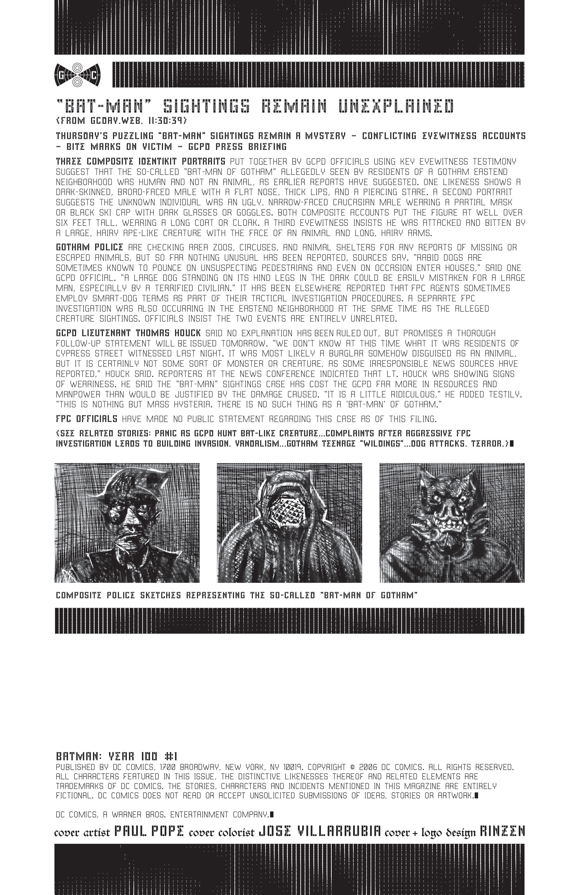 Read online Batman: Year 100 comic -  Issue #1 - 51