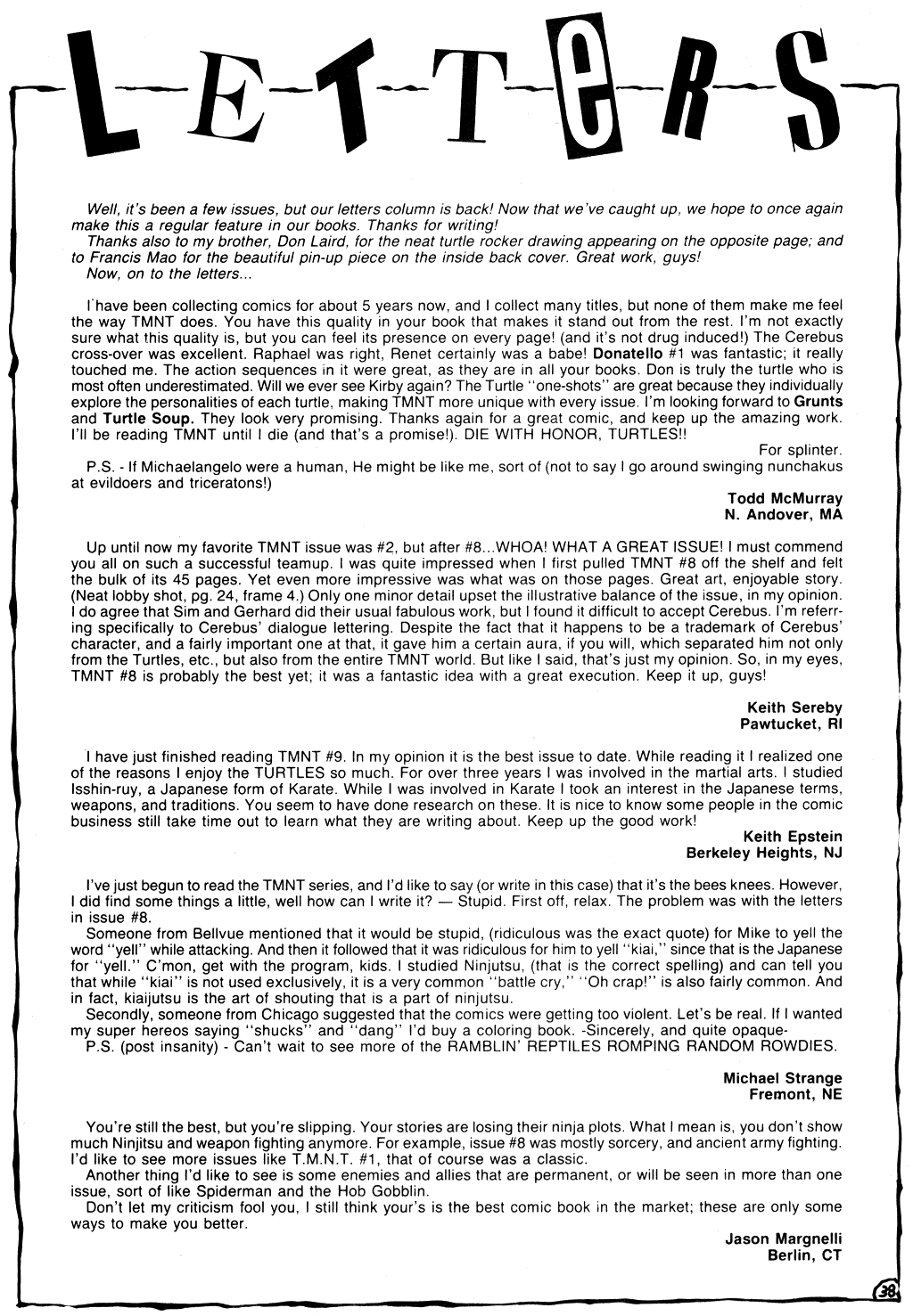 Read online Teenage Mutant Ninja Turtles (1984) comic -  Issue #12 - 36