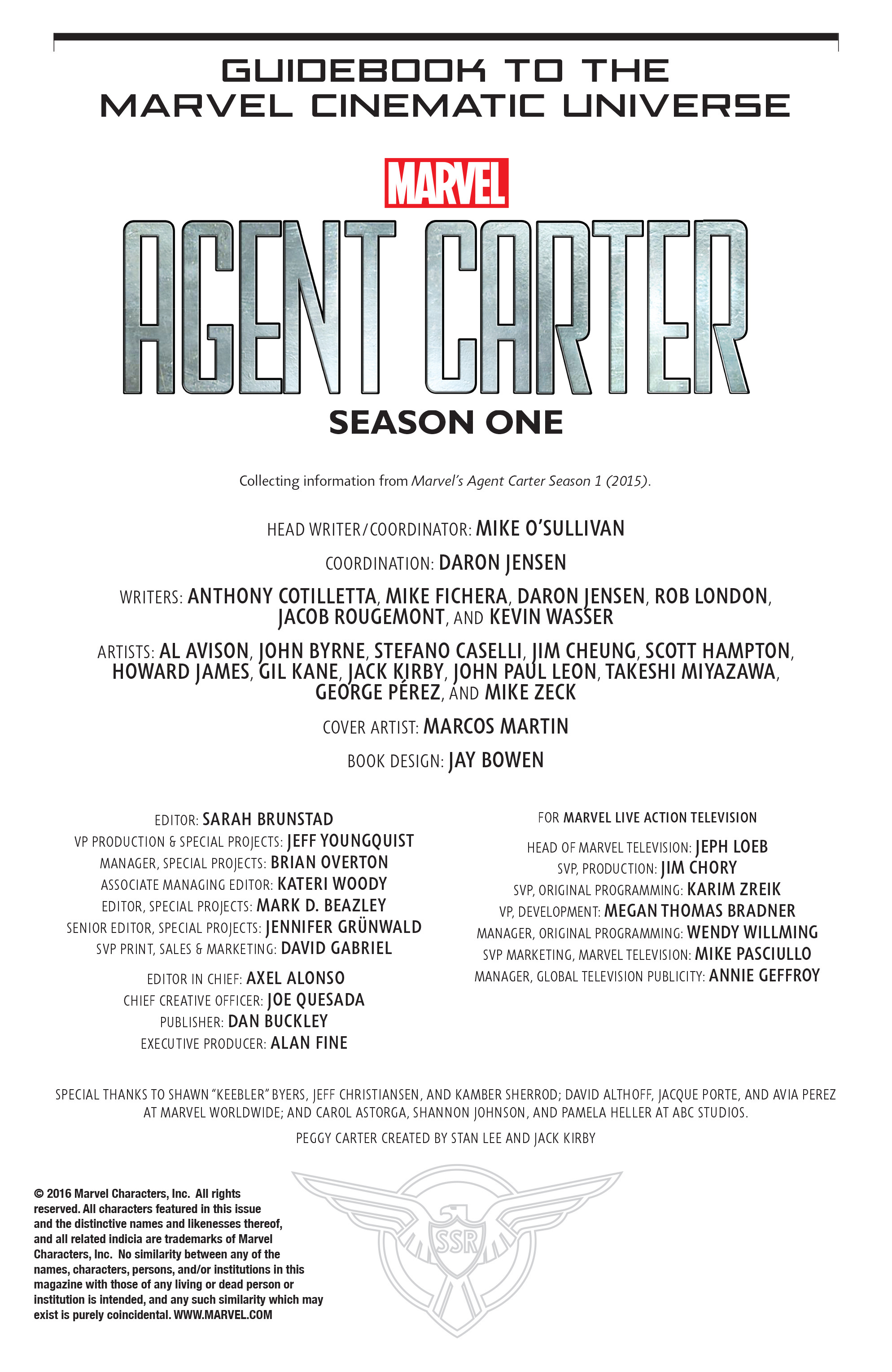 Read online Guidebook to the Marvel Cinematic Universe - Marvel's Agent Carter Season One comic -  Issue # Full - 2