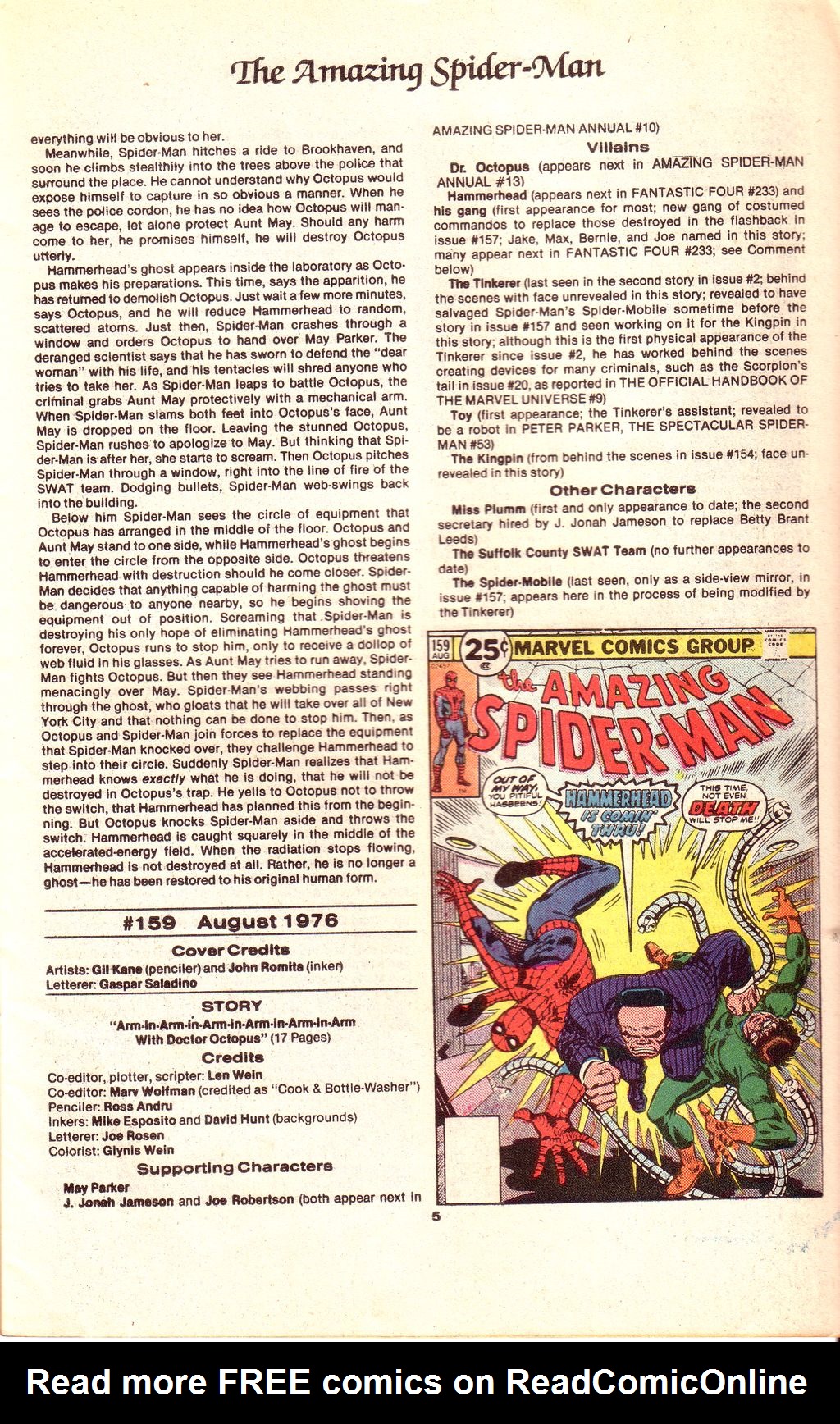 Read online The Official Marvel Index to The Amazing Spider-Man comic -  Issue #7 - 7
