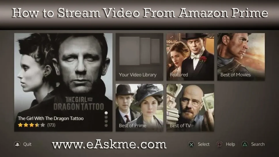 How to Stream Video From Amazon Prime : eAskme