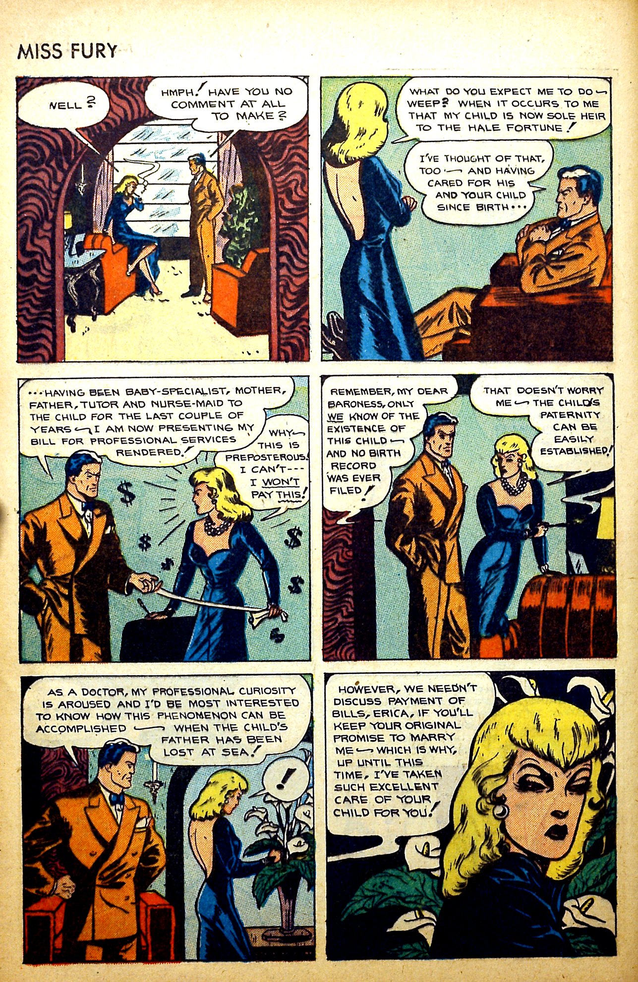Read online Miss Fury (1942) comic -  Issue #8 - 13