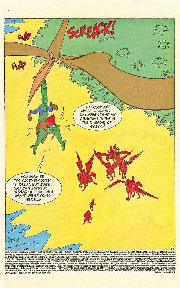 Read online Teenage Mutant Ninja Turtles Presents: Donatello and Leatherhead comic -  Issue #3 - 2