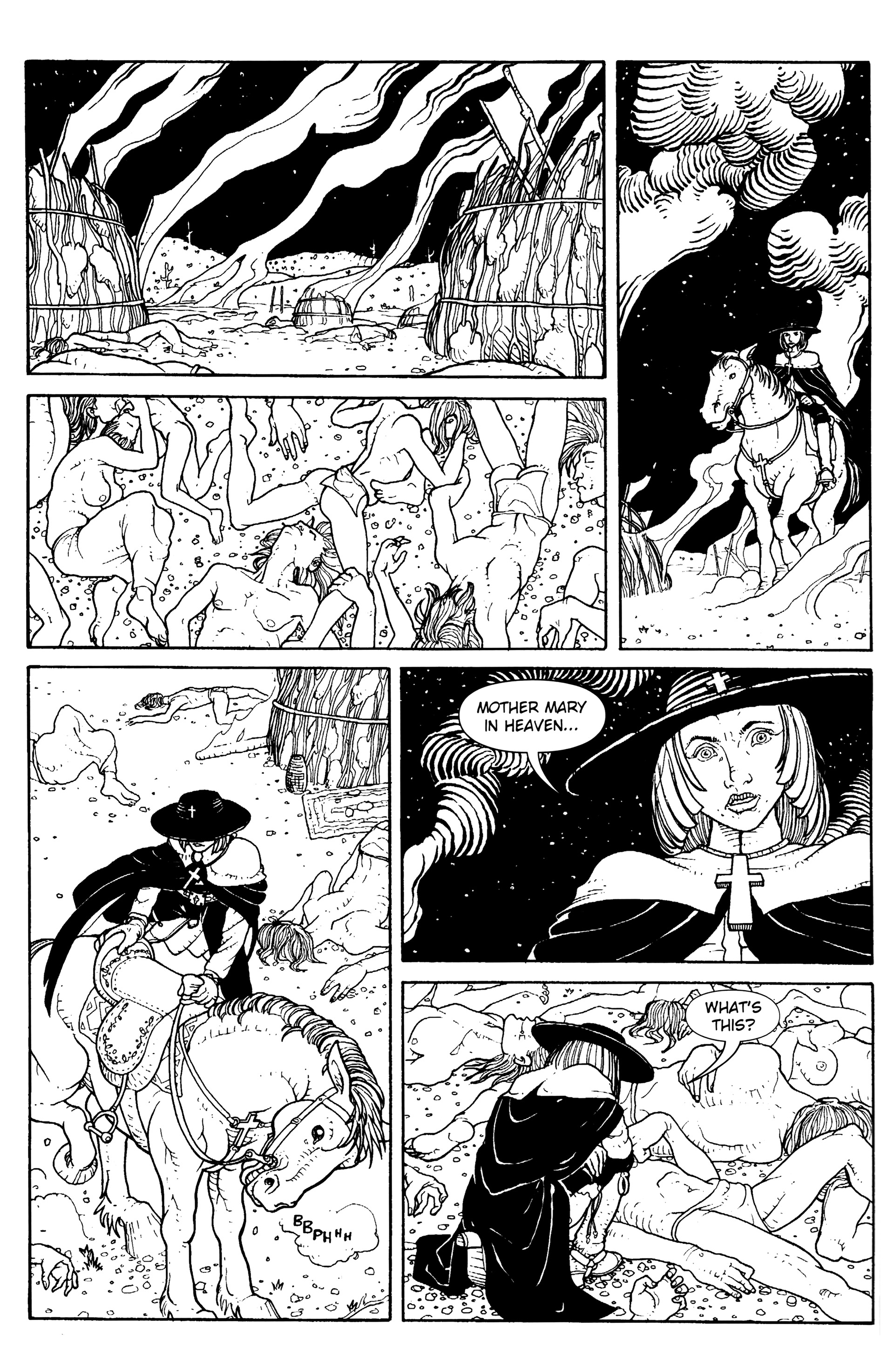 Read online Warrior Nun: Black & White comic -  Issue #12 - 12