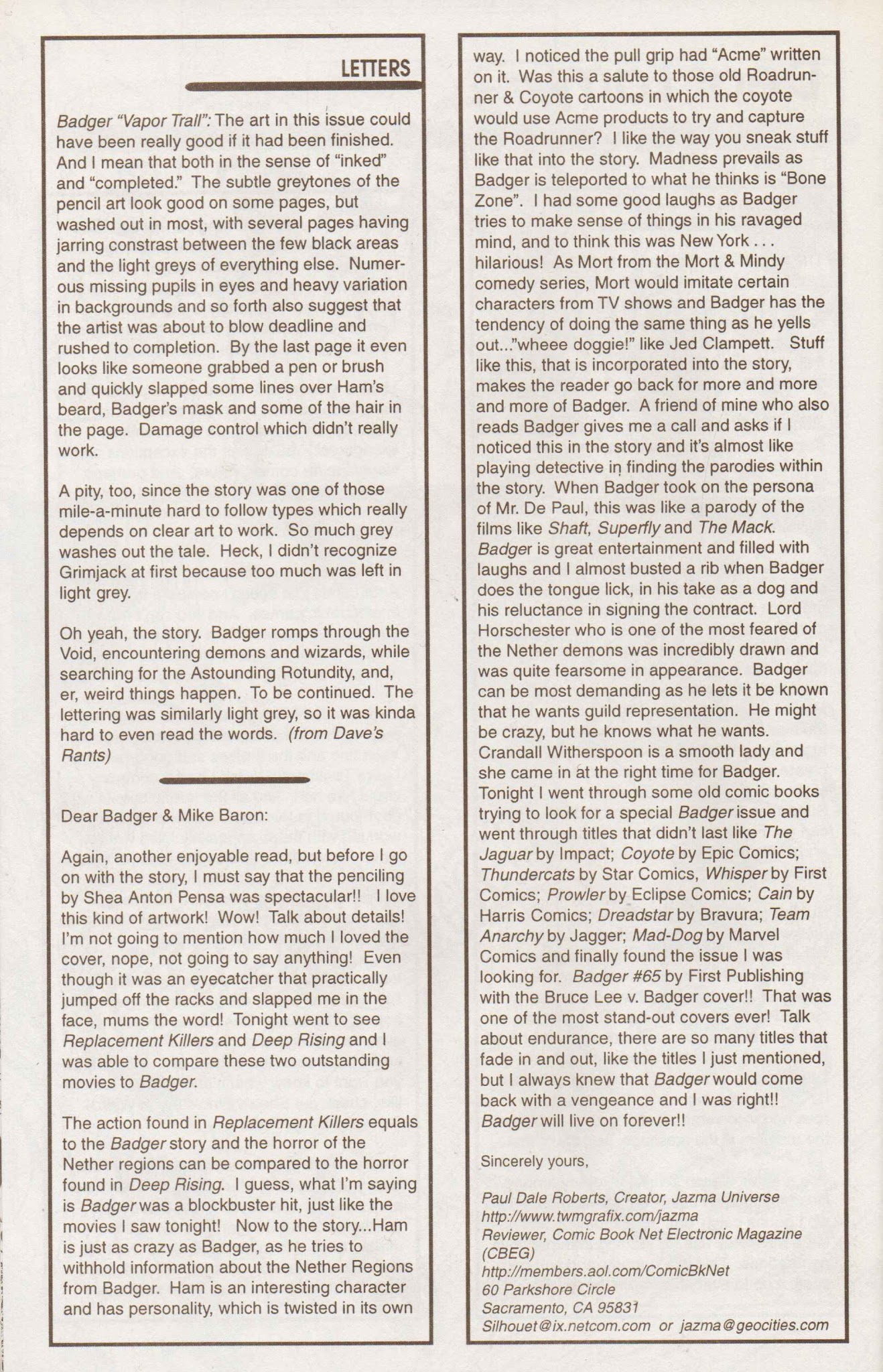 Read online The Badger (1997) comic -  Issue #11 - 26