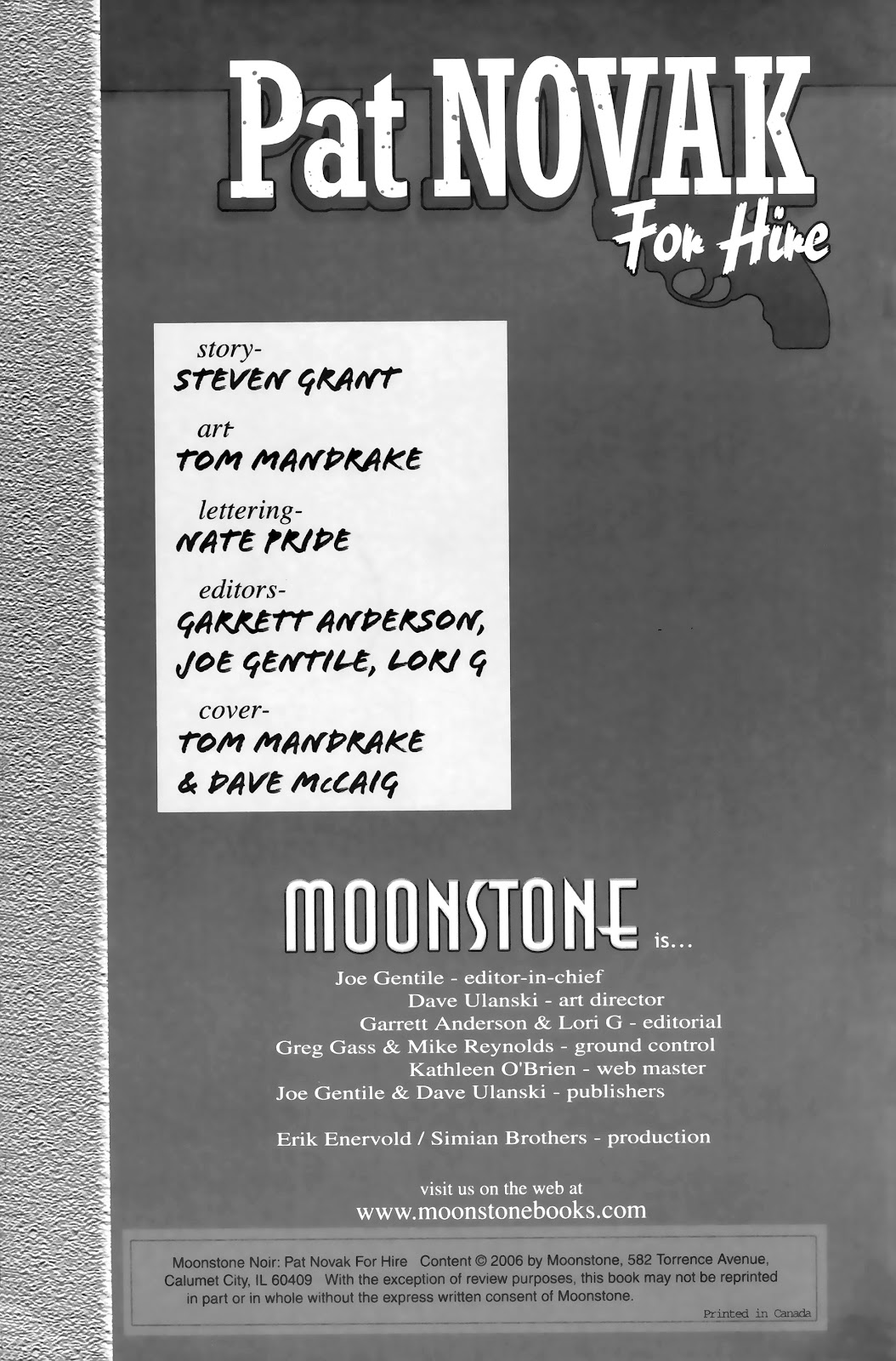 Moonstone Noir: Pat Novak for Hire issue Full - Page 2