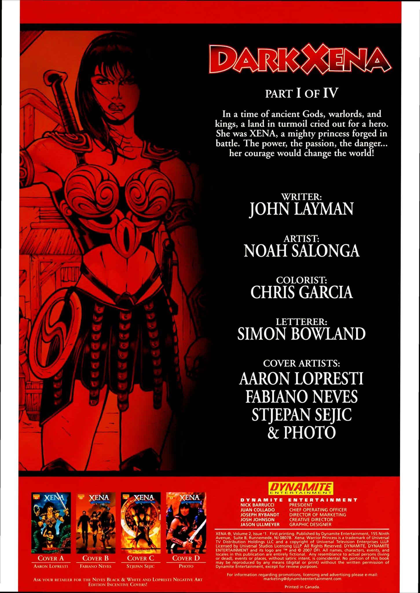 Read online Xena: Warrior Princess - Dark Xena comic -  Issue #1 - 2