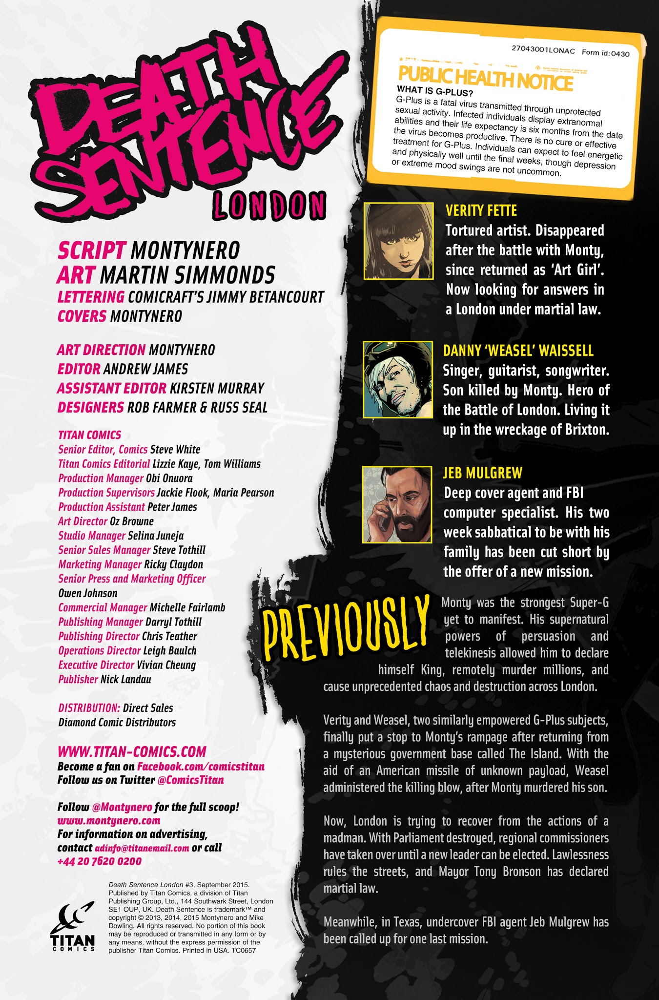 Read online Death Sentence London comic -  Issue #3 - 2