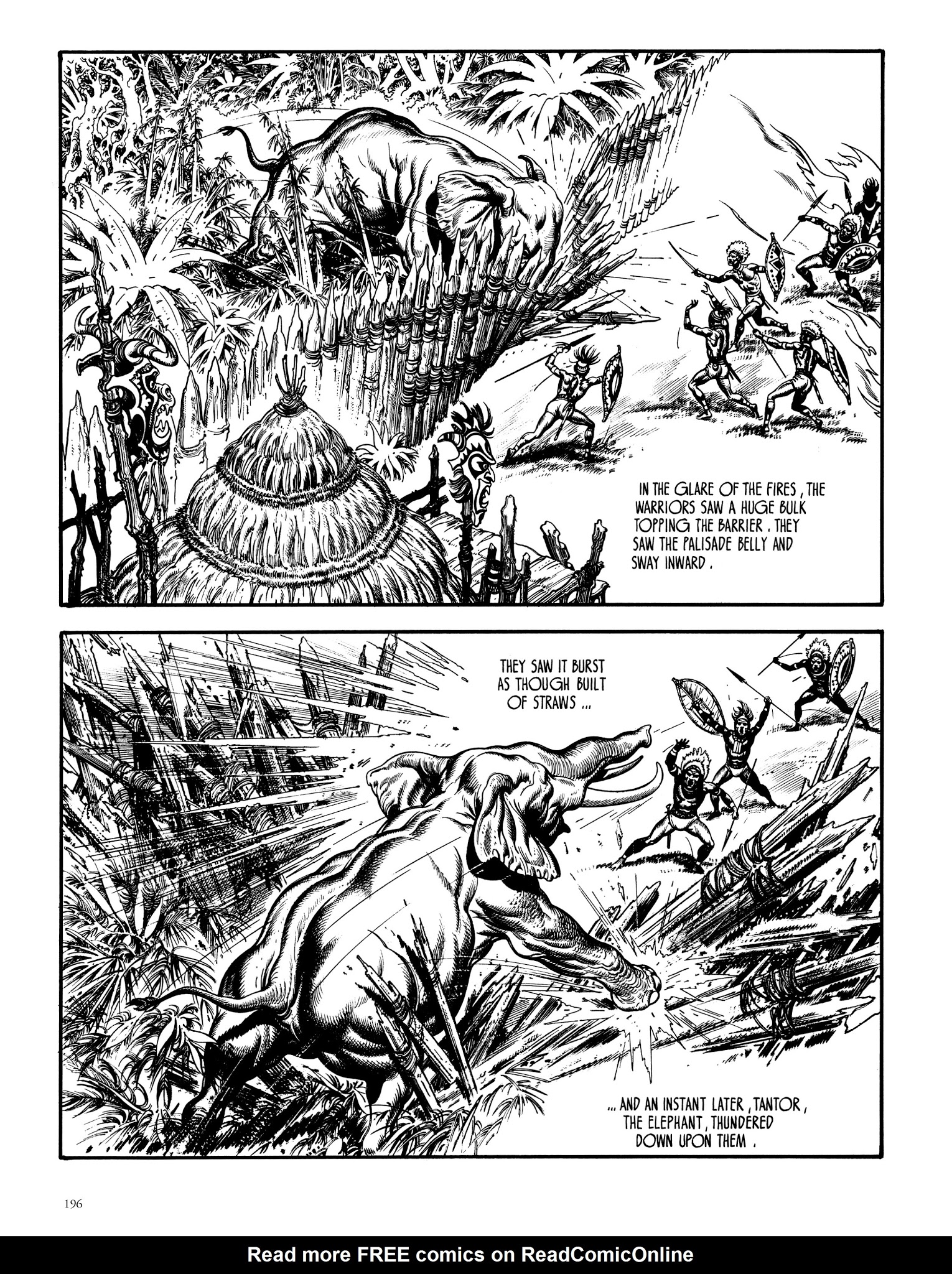 Read online Edgar Rice Burroughs' Tarzan: Burne Hogarth's Lord of the Jungle comic -  Issue # TPB - 195