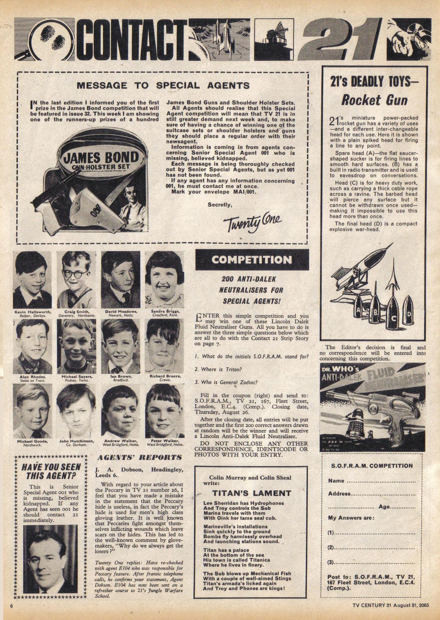 Read online TV Century 21 (TV 21) comic -  Issue #31 - 6