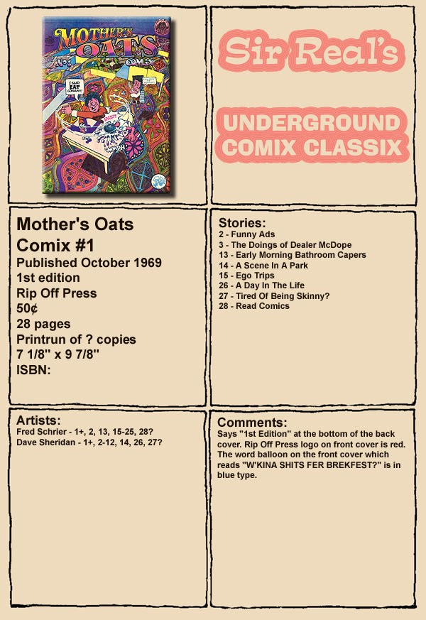 Read online Mother's Oats Comix comic -  Issue #1 - 1