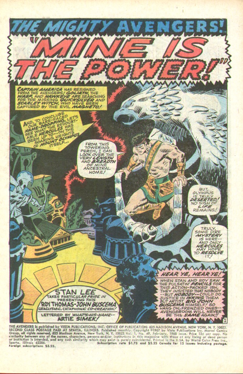 Read online The Avengers (1963) comic -  Issue #49 - 2