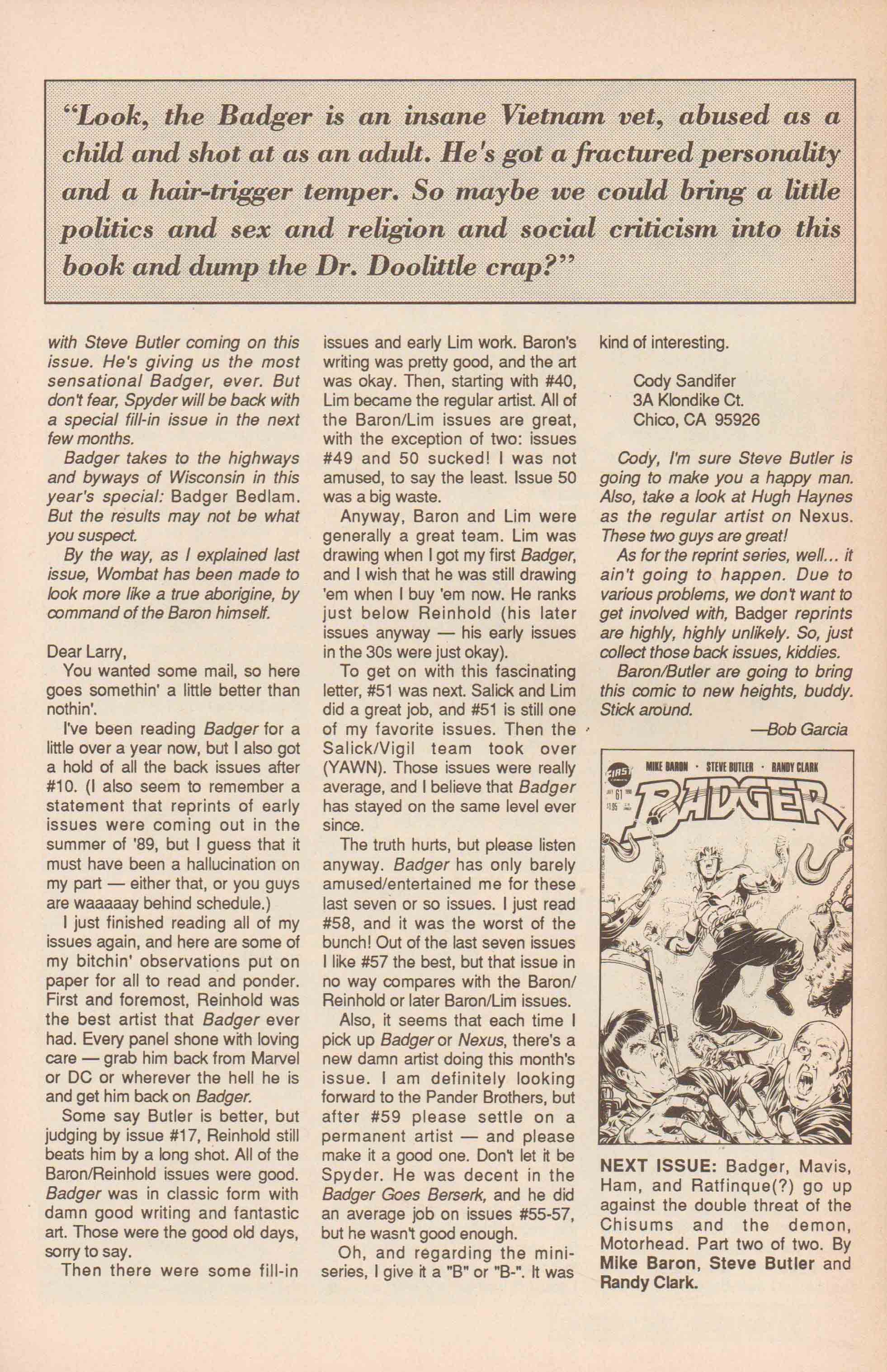 Read online The Badger comic -  Issue #60 - 33