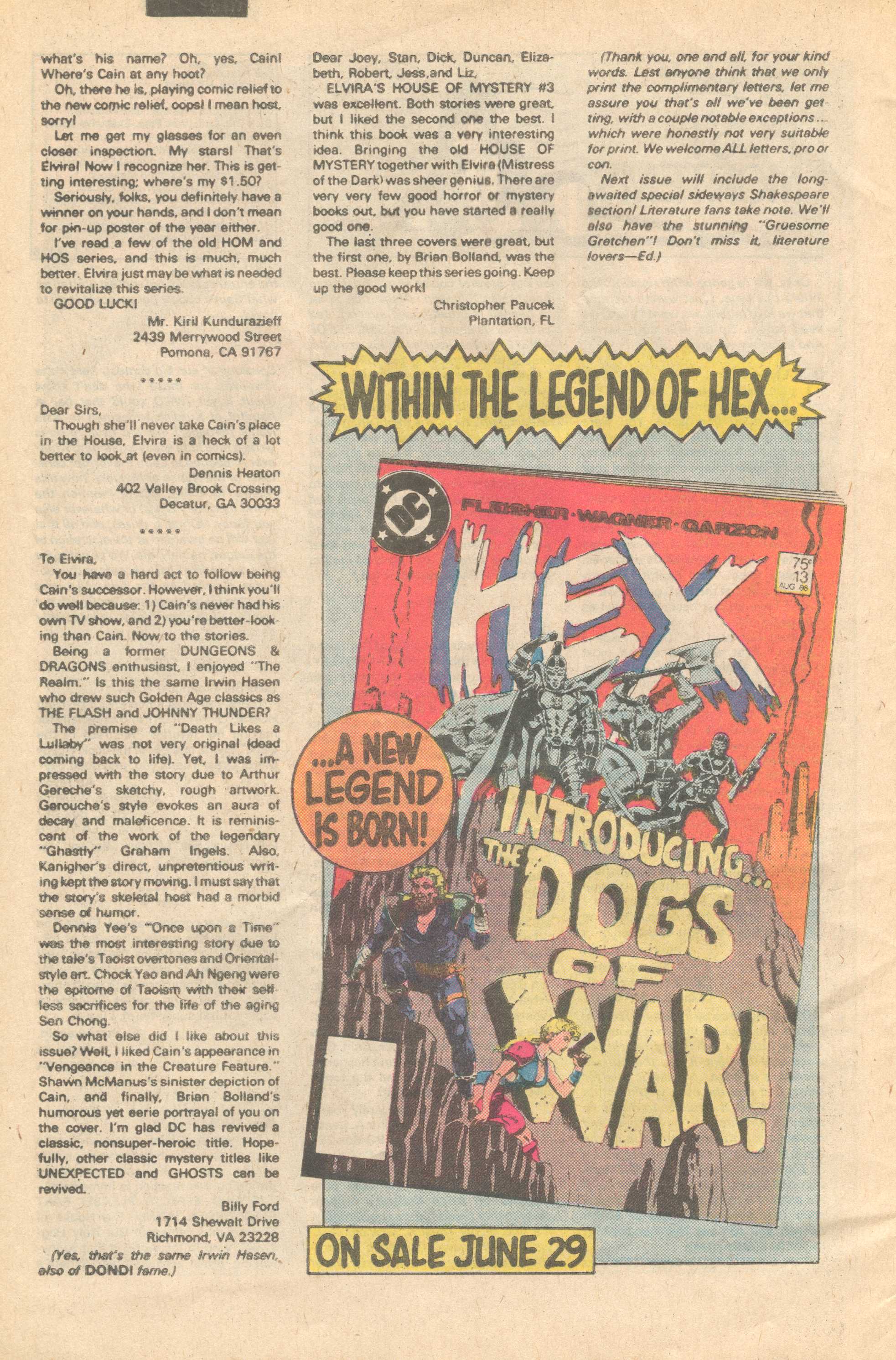 Read online Elvira's House of Mystery comic -  Issue #7 - 24