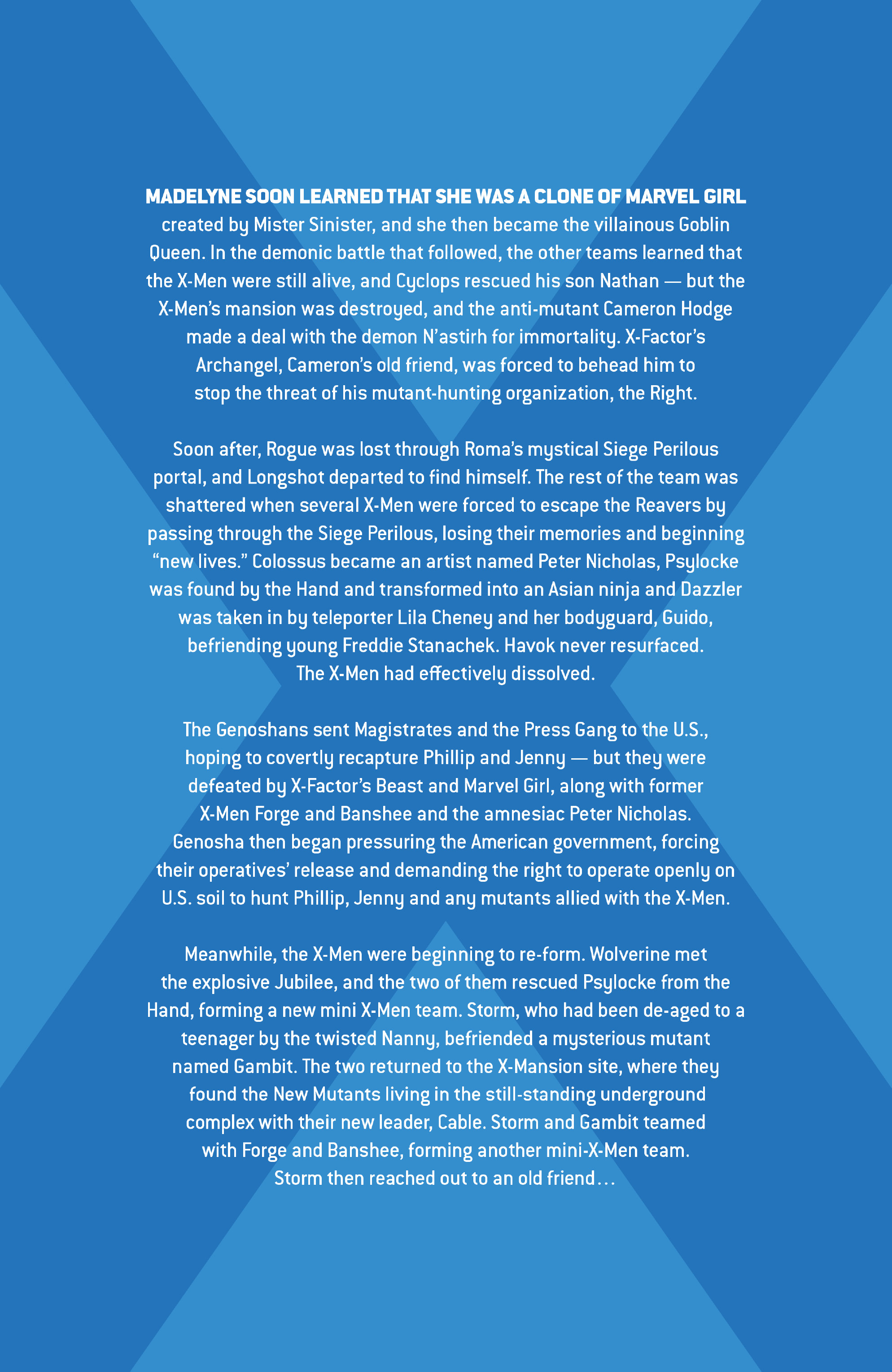 Read online X-Men Milestones: X-Tinction Agenda comic -  Issue # TPB (Part 1) - 98