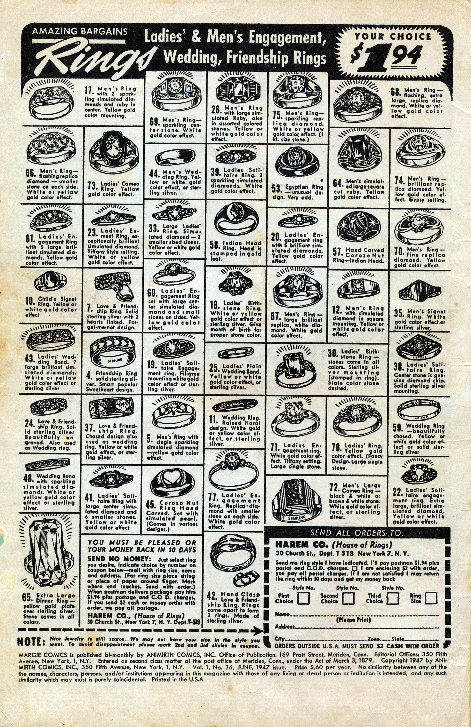 Read online Margie Comics comic -  Issue #36 - 2