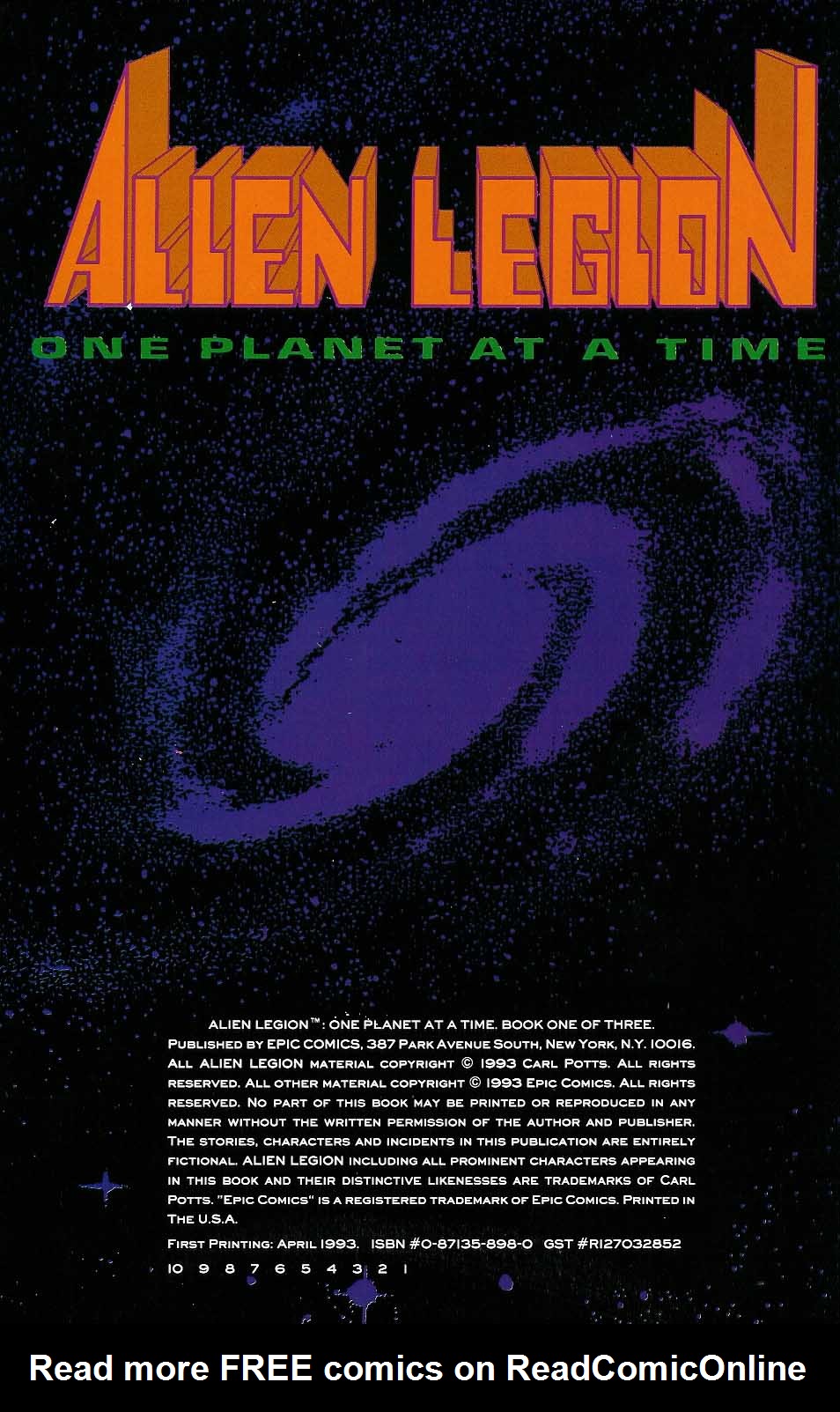 Read online Alien Legion: One Planet at a Time comic -  Issue #1 - 3