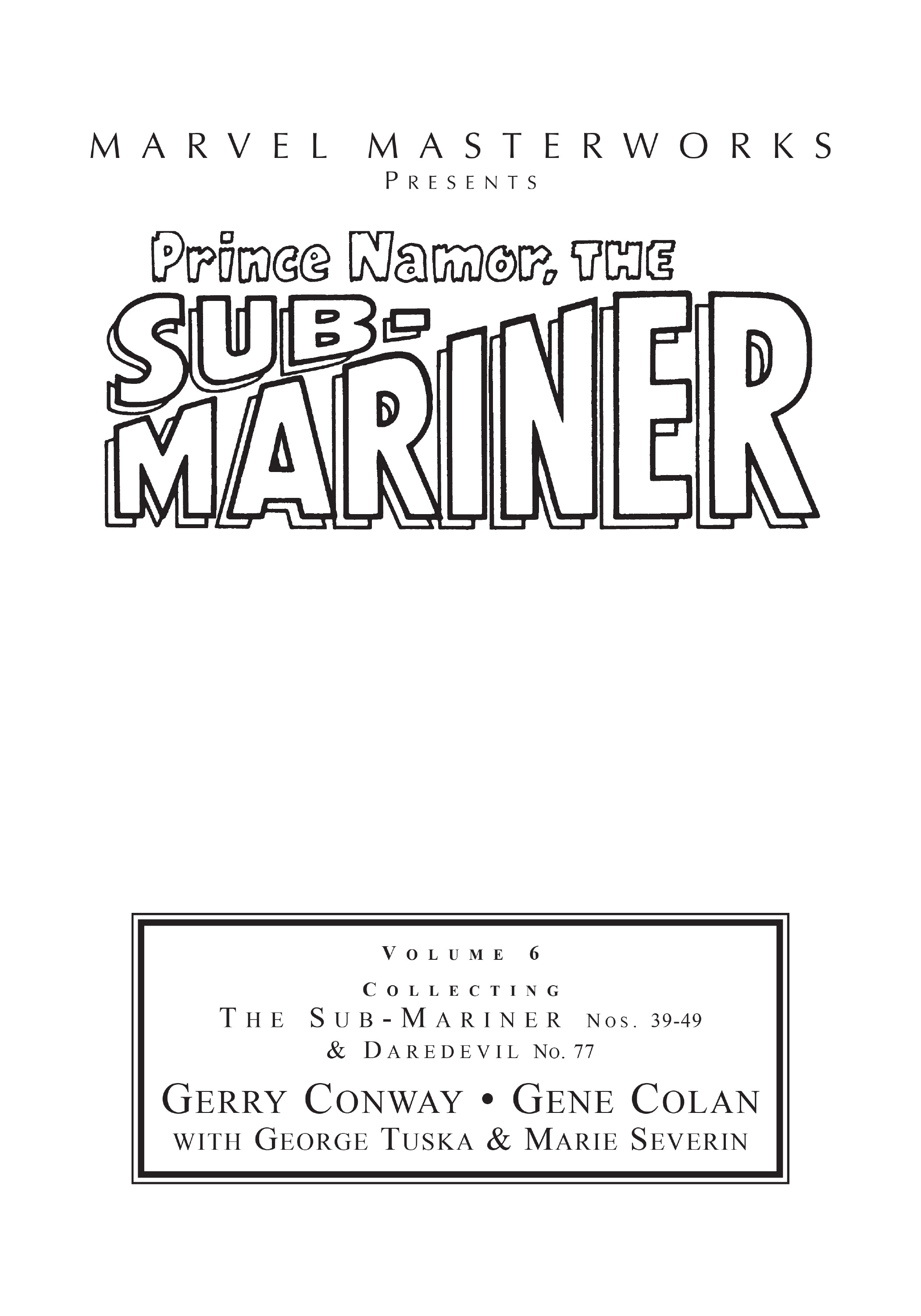 Read online Marvel Masterworks: The Sub-Mariner comic -  Issue # TPB 6 (Part 1) - 2